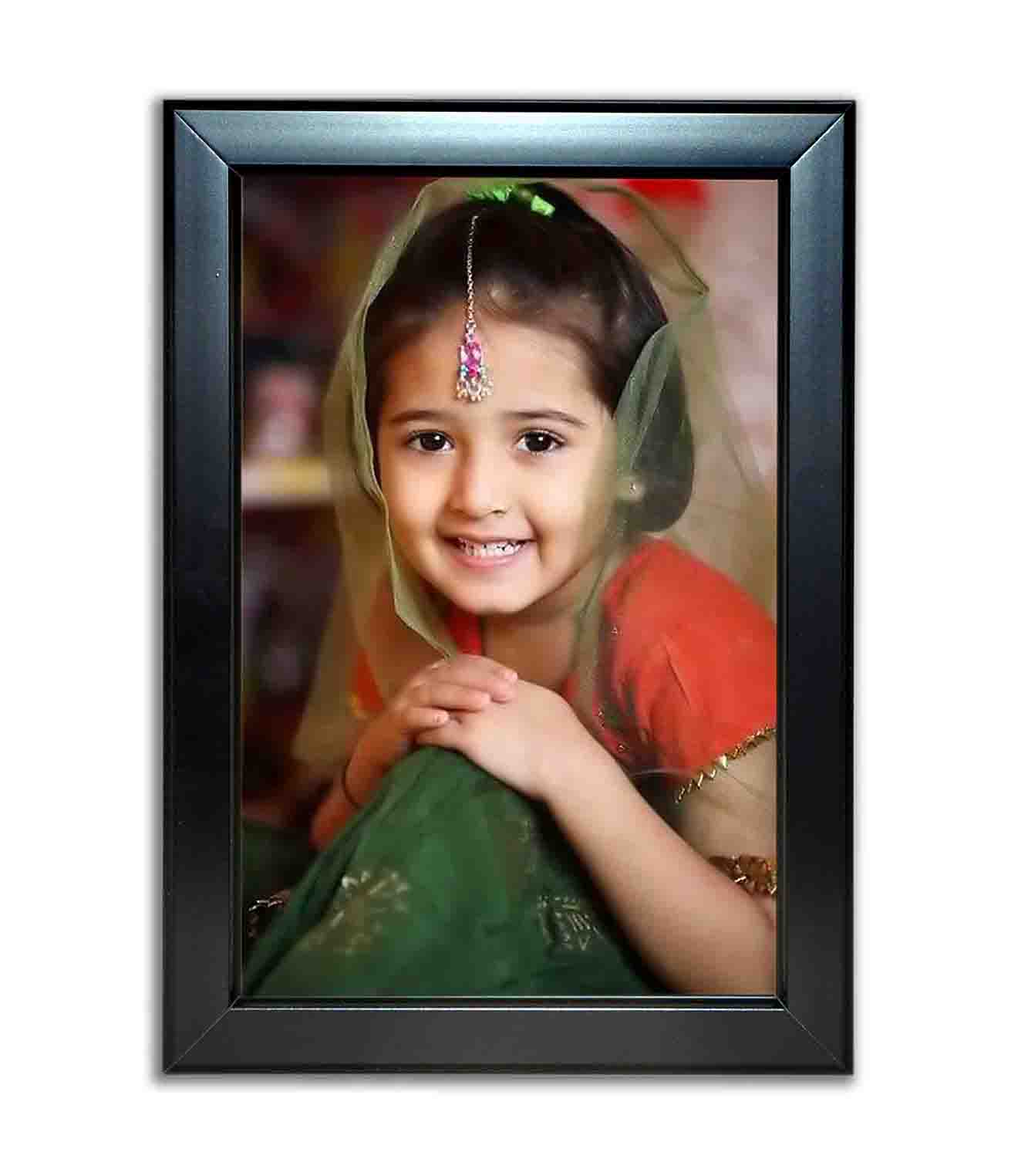 A4 Size (8x12 inch) Frame With Photo Print ( Black Frame ) Anand Gifts