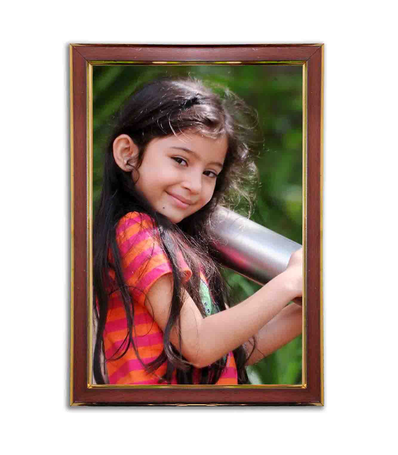 A4 Size (8x12 inch) Frame With Photo Print ( Brown Frame ) Anand Gifts