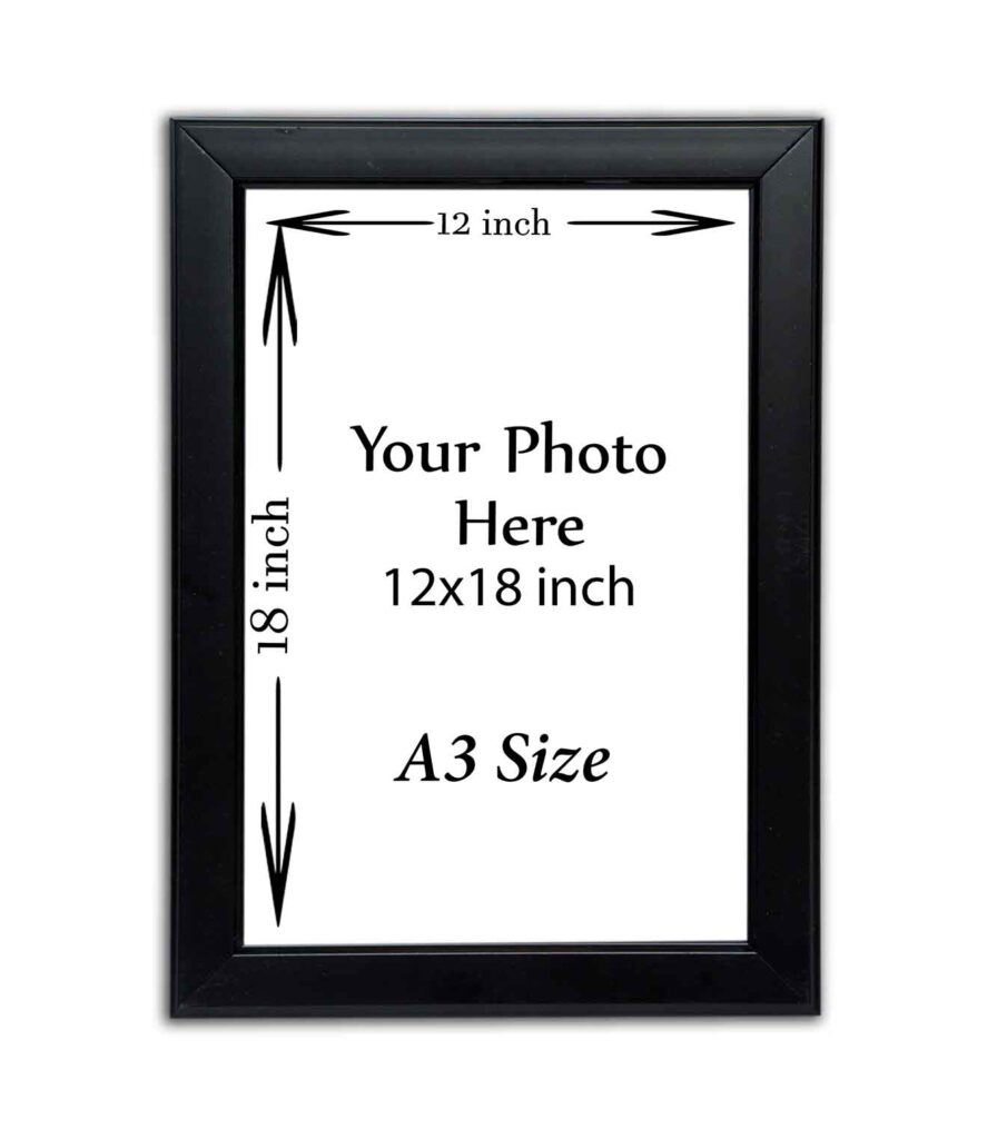 A3 Size (12x18 Inch) Frame With Photo Print ( Black Frame ) - Anand Gifts