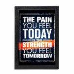 The Pain You Feel Today Is the Strength Quote Photo Frame ( 10x15 Black Frame )