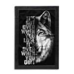 It's Not Over When You Lose Quote Photo Frame ( 8x12 Black Frame )