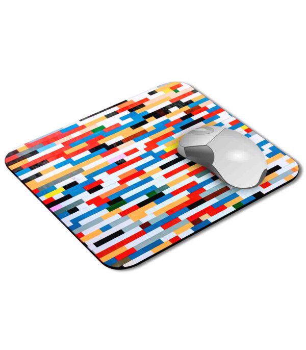 Blue, Red, And White Artwork Mouse pad