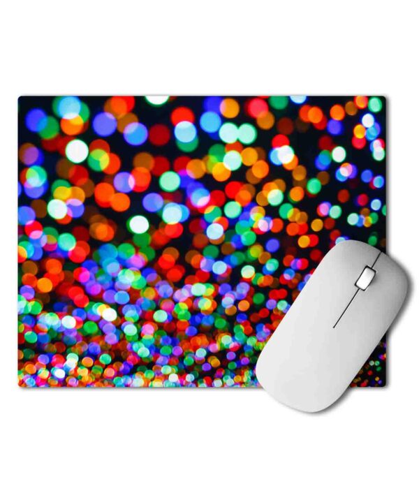 Multicolored Bokeh Photo Mouse Pad