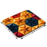 Red, Yellow, And Blue Flower Origami Mouse pad