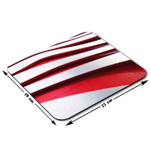 White And Red metal Frame Mouse pad