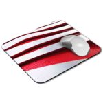 White And Red metal Frame Mouse pad