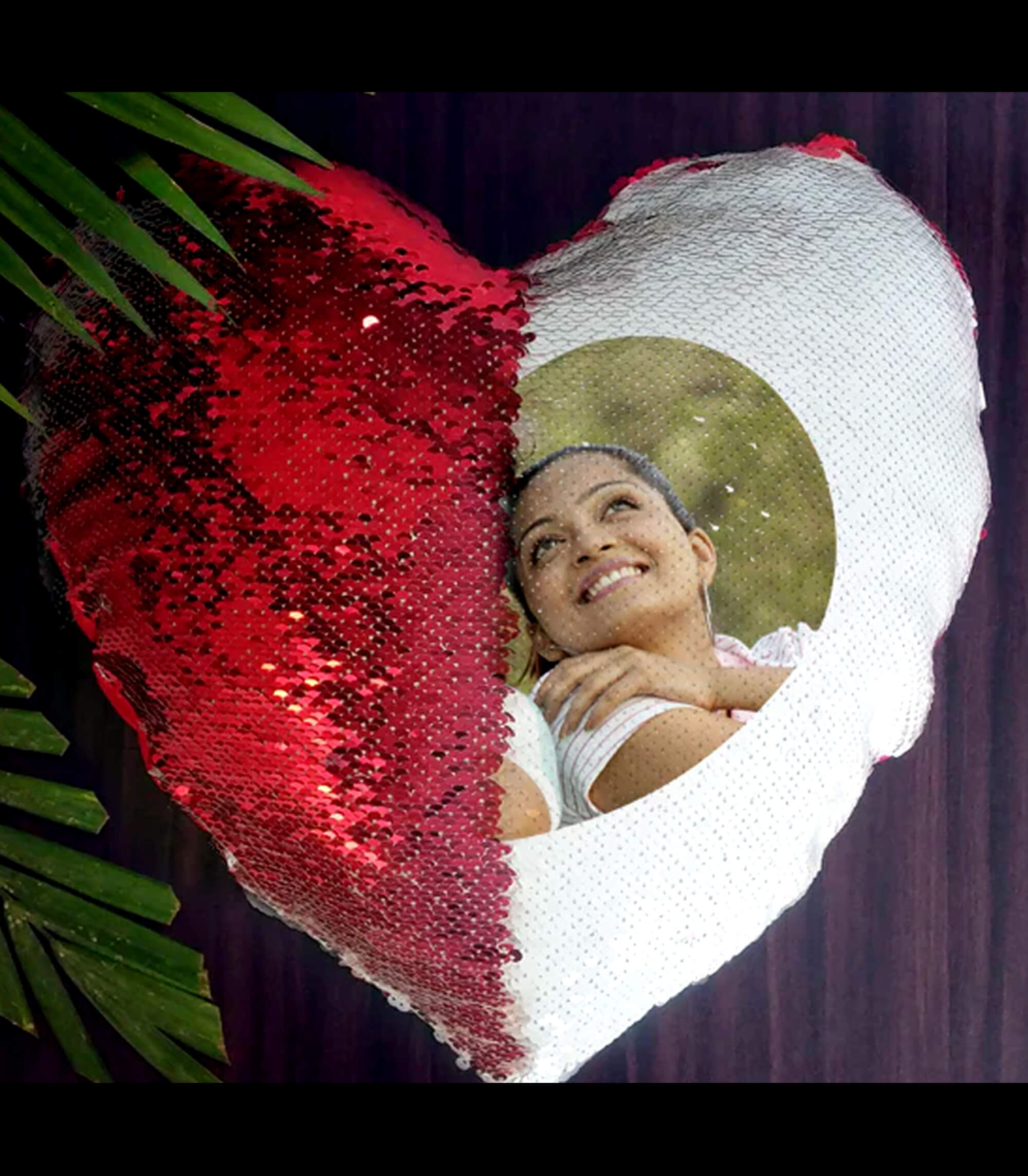 Personalized Heart-Shaped Magic Pillow with Photo