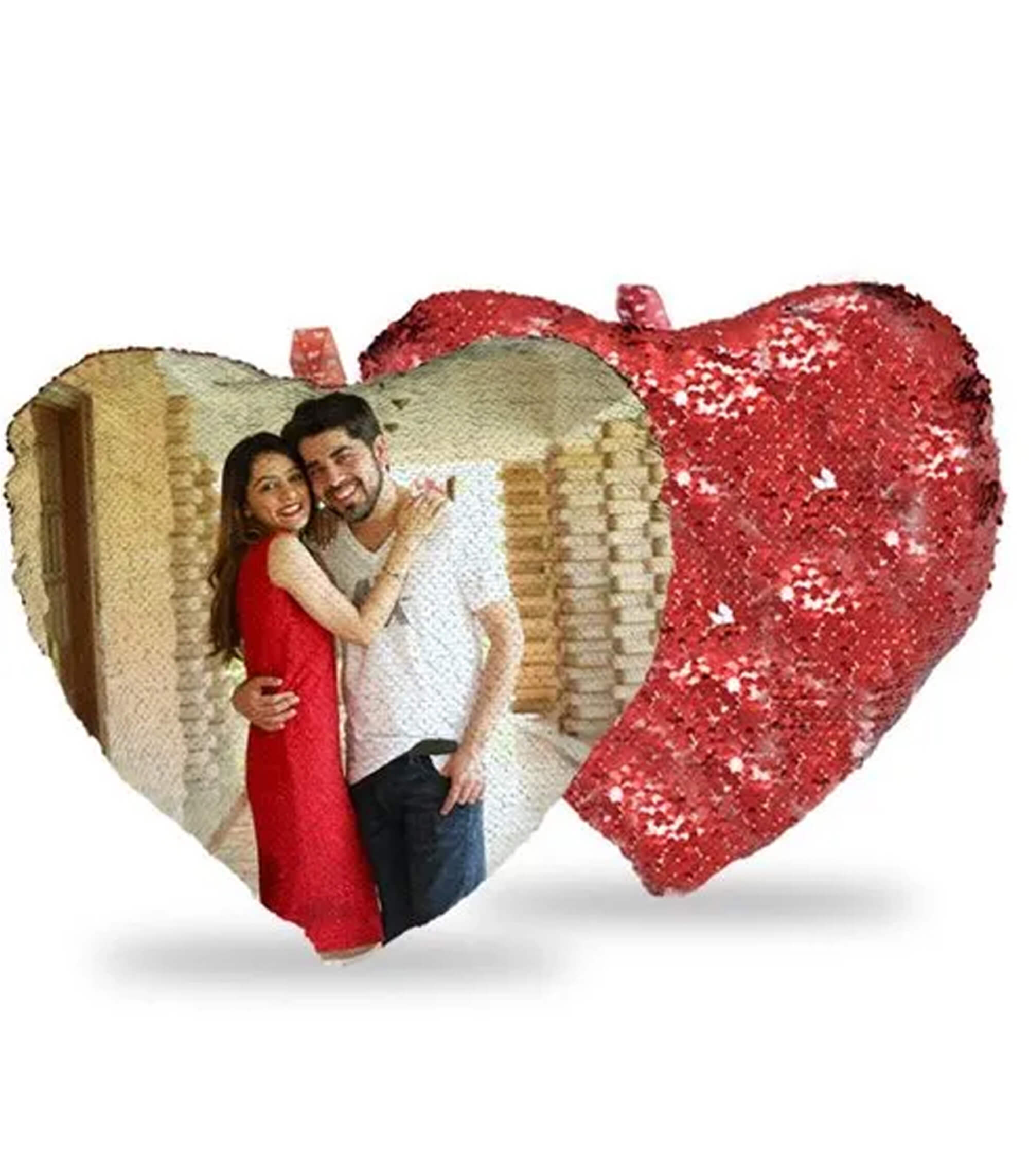 Personalized Heart-Shaped Magic Pillow with Photo