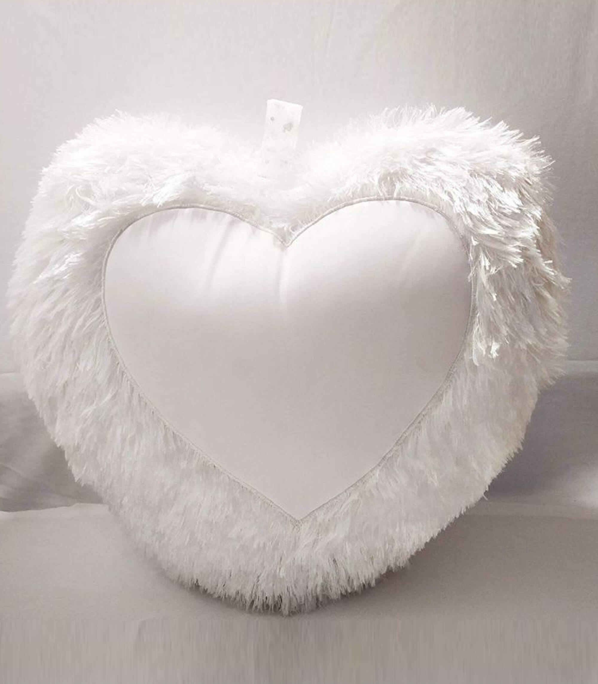 Personalized Multicolour Heart LED Light Photo Pillow with Filler – 16x16-inch Polyester Fur