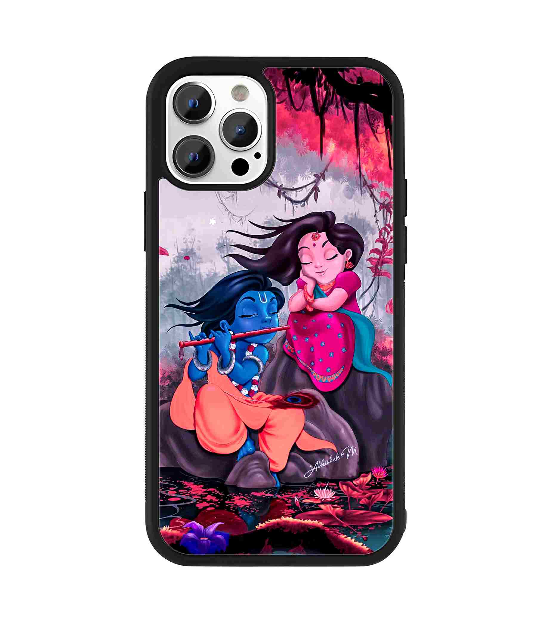 Anime Design Radha Krishna 2D Rubber Mobile Back Cover