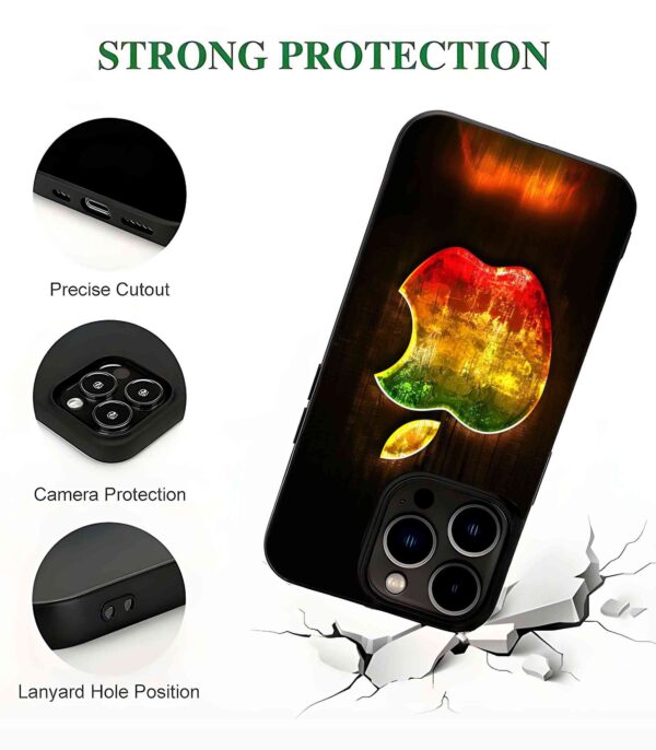 Apple Logo Glow 2D Rubber Mobile Back Cover