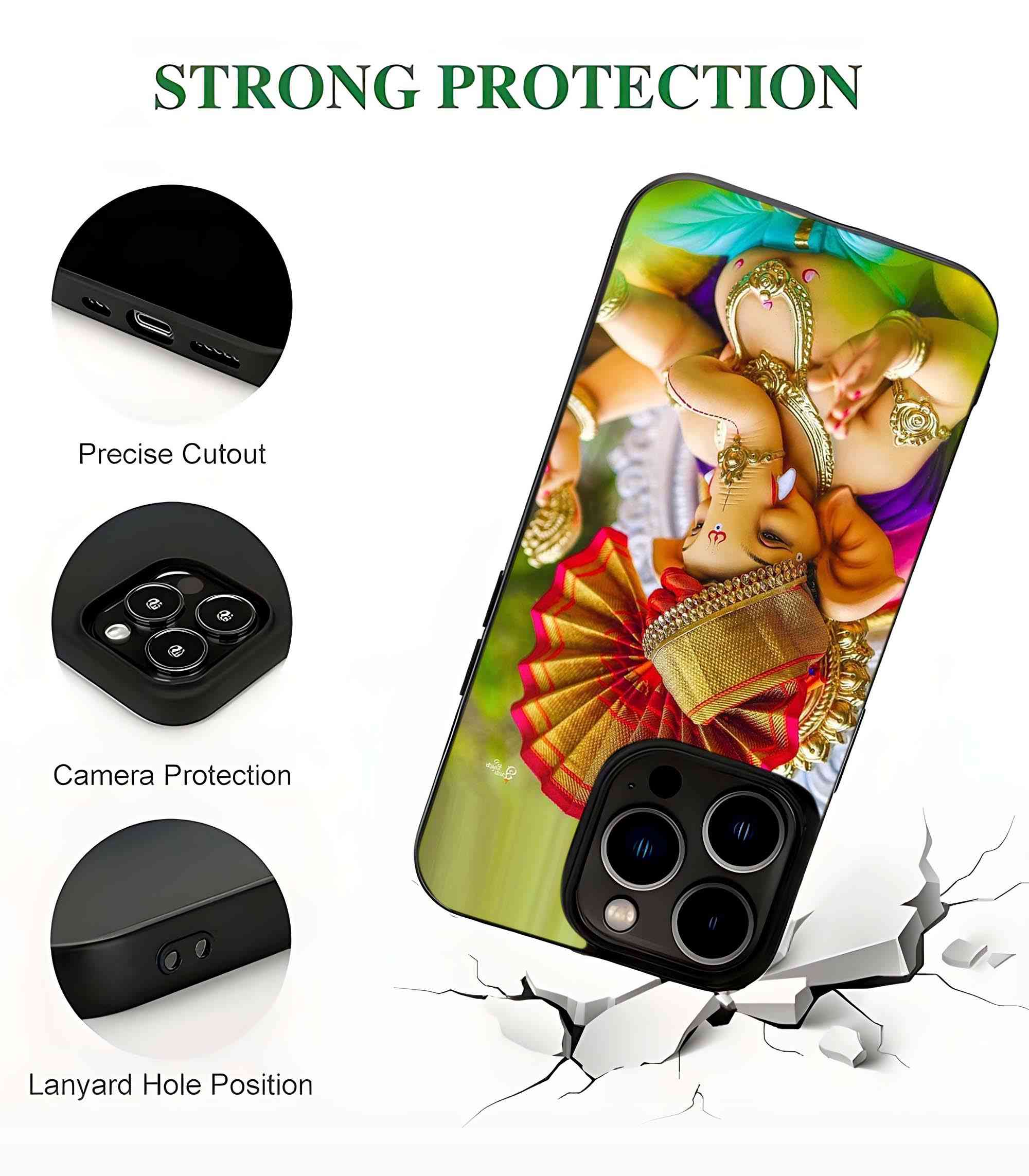 Ganesh 2D Rubber Mobile Back Cover