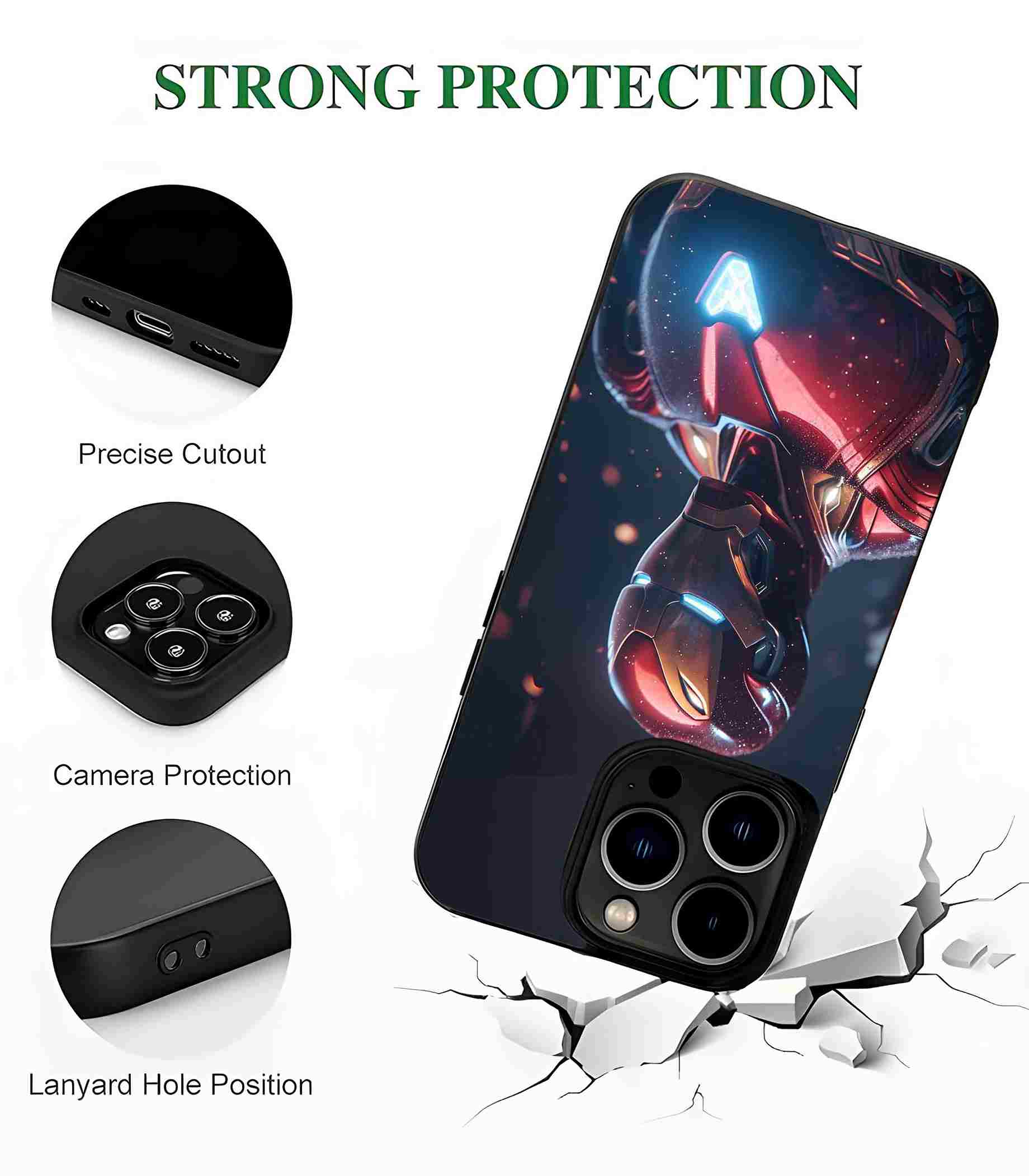 Iron Man 2D Rubber Mobile Back Cover