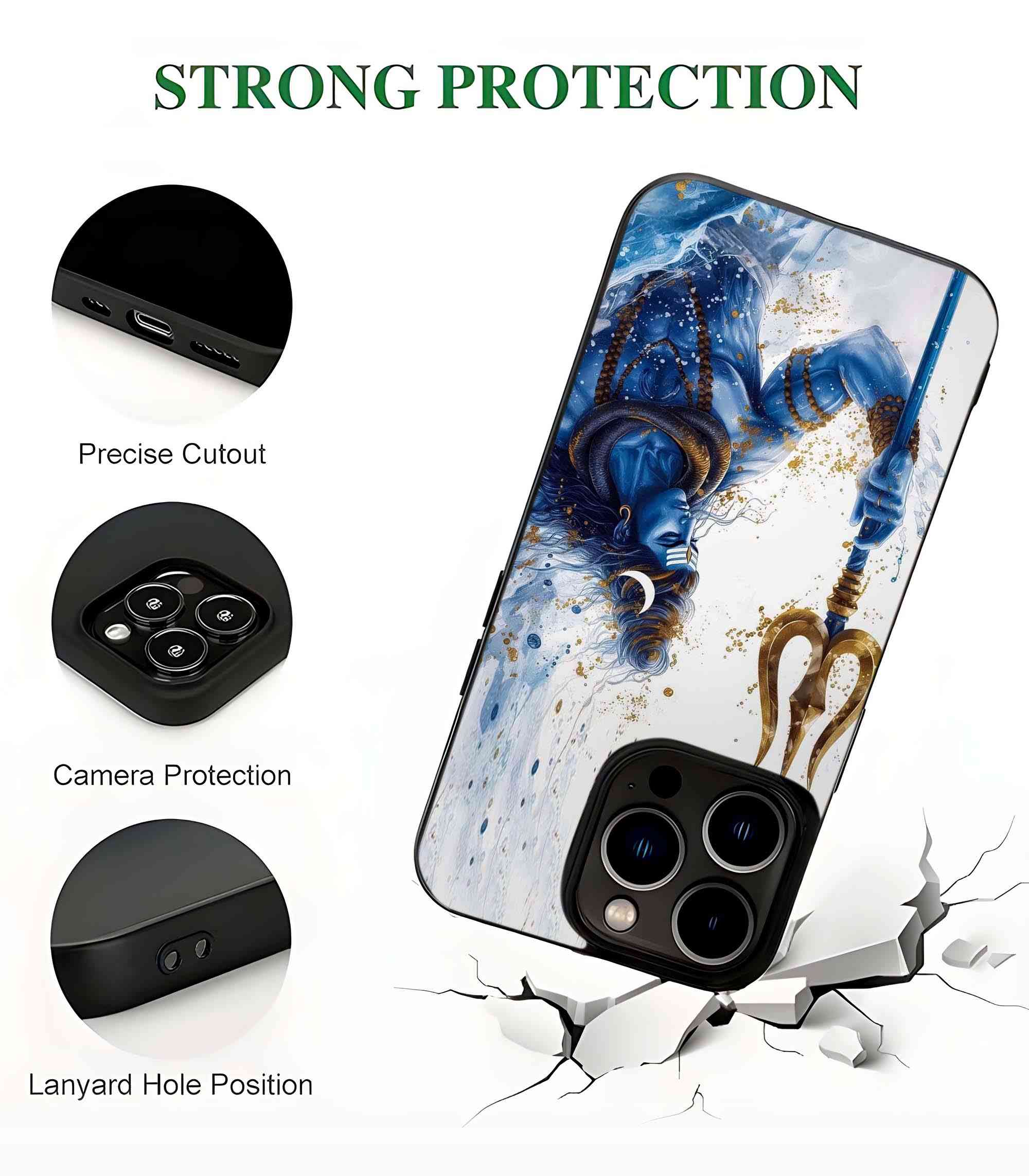 God Shiva with Trident 2D Rubber Mobile Back Cover God Shiva with Trident 2D Rubber Mobile Back Cover
