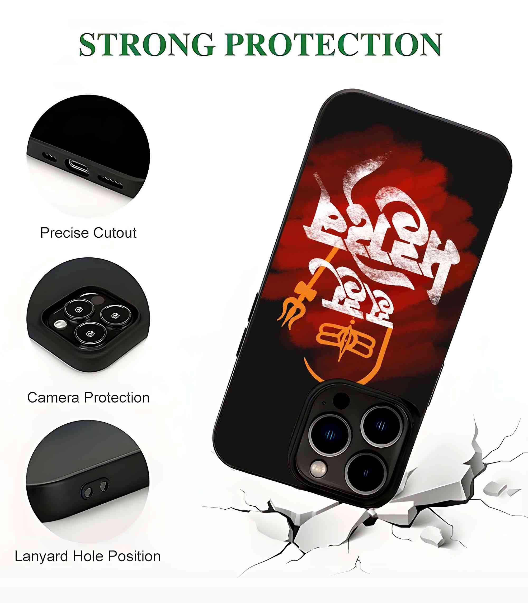 Har Har Mahadev 2D Rubber Mobile Back Cover