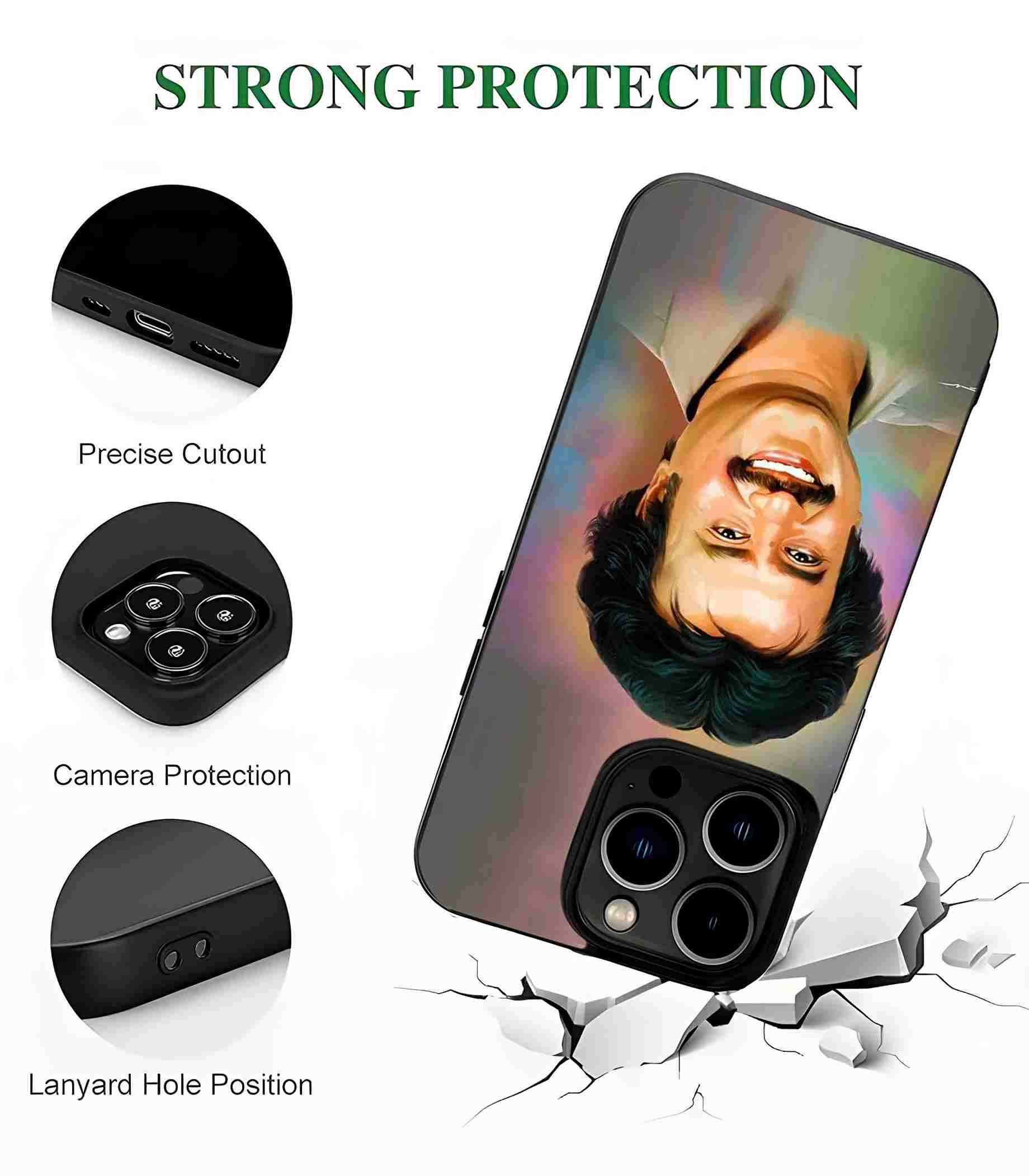 Rajinikanth 2D Rubber Mobile Back Cover Rajinikanth 2D Rubber Mobile Back Cover