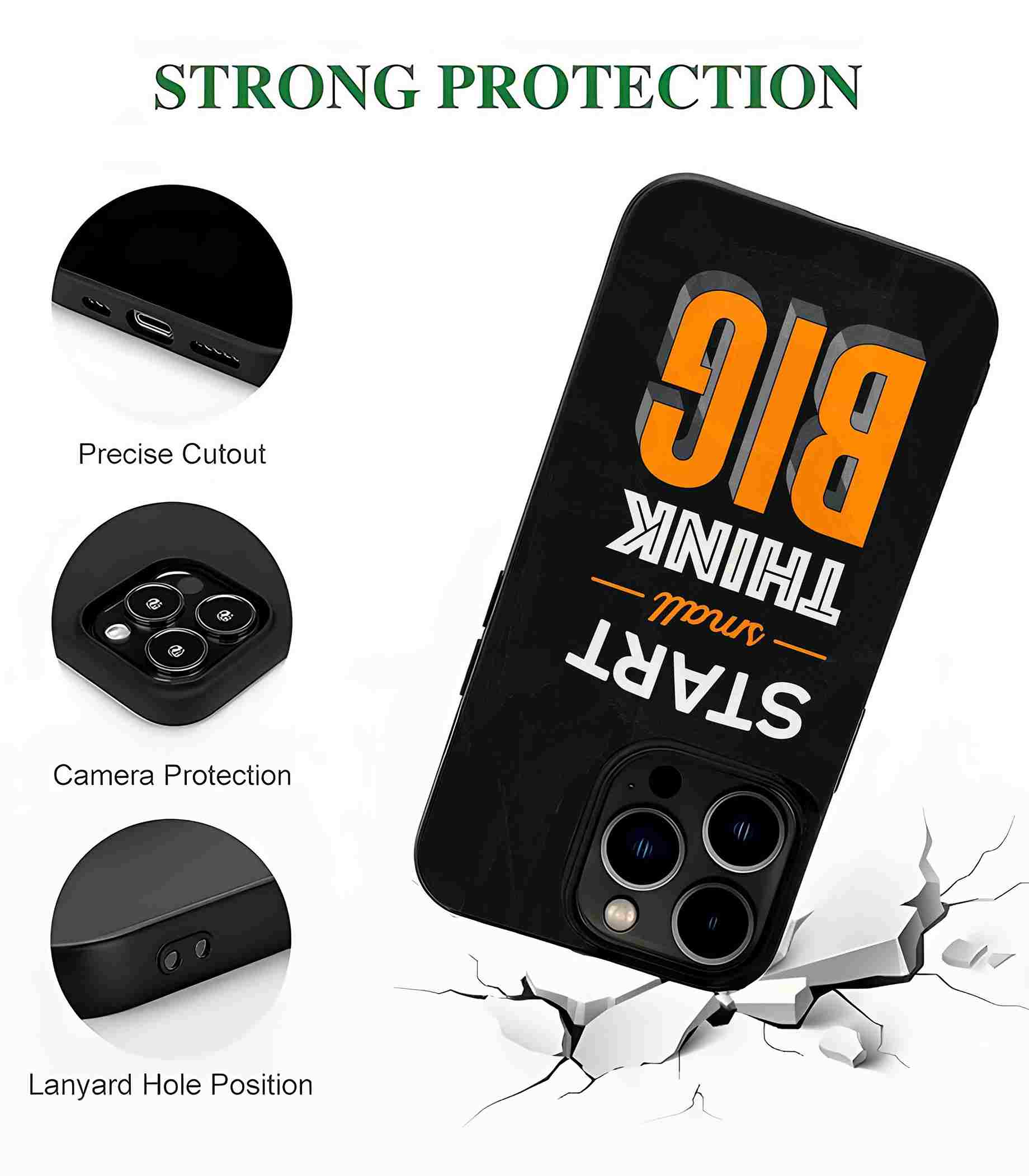 Start Small Think Big 2D Rubber Mobile Back Cover Start Small Think Big 2D Rubber Mobile Back Cover