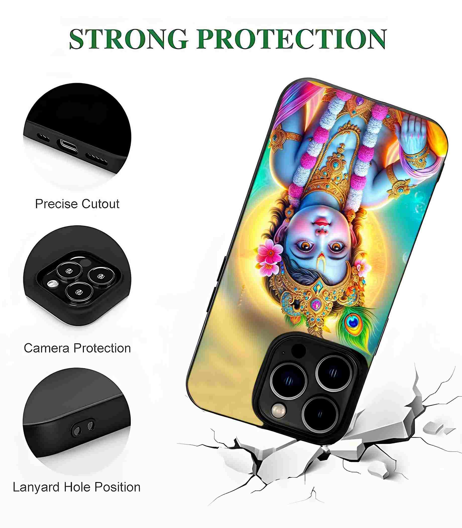 krishna God 2D Rubber Mobile Back Cover