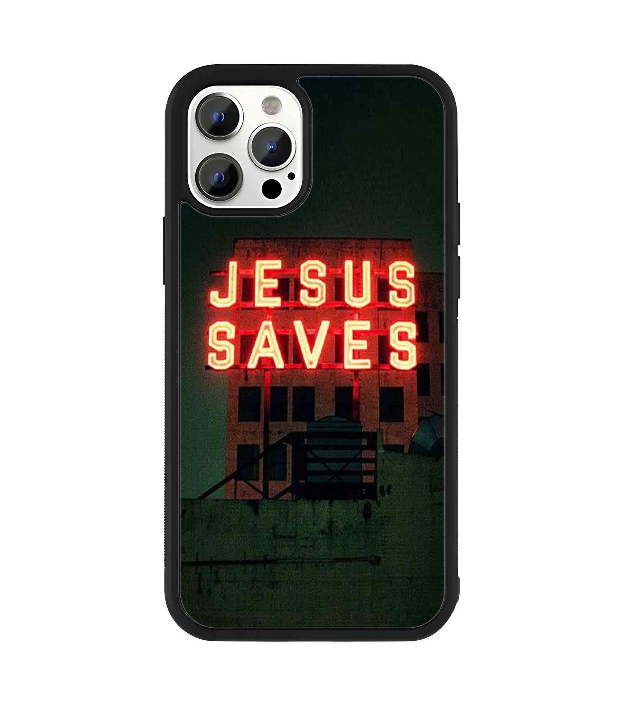 Jesus Saves 2D Rubber Mobile Back Cover