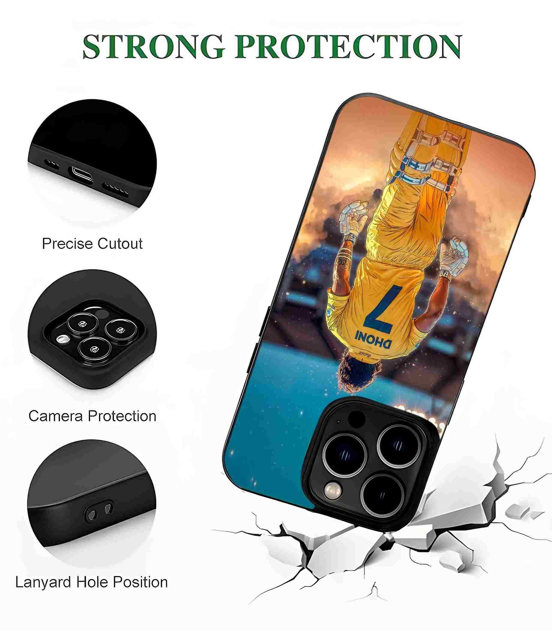 MS Dhoni 2D Rubber Mobile Back Cover MS Dhoni 2D Rubber Mobile Back Cover