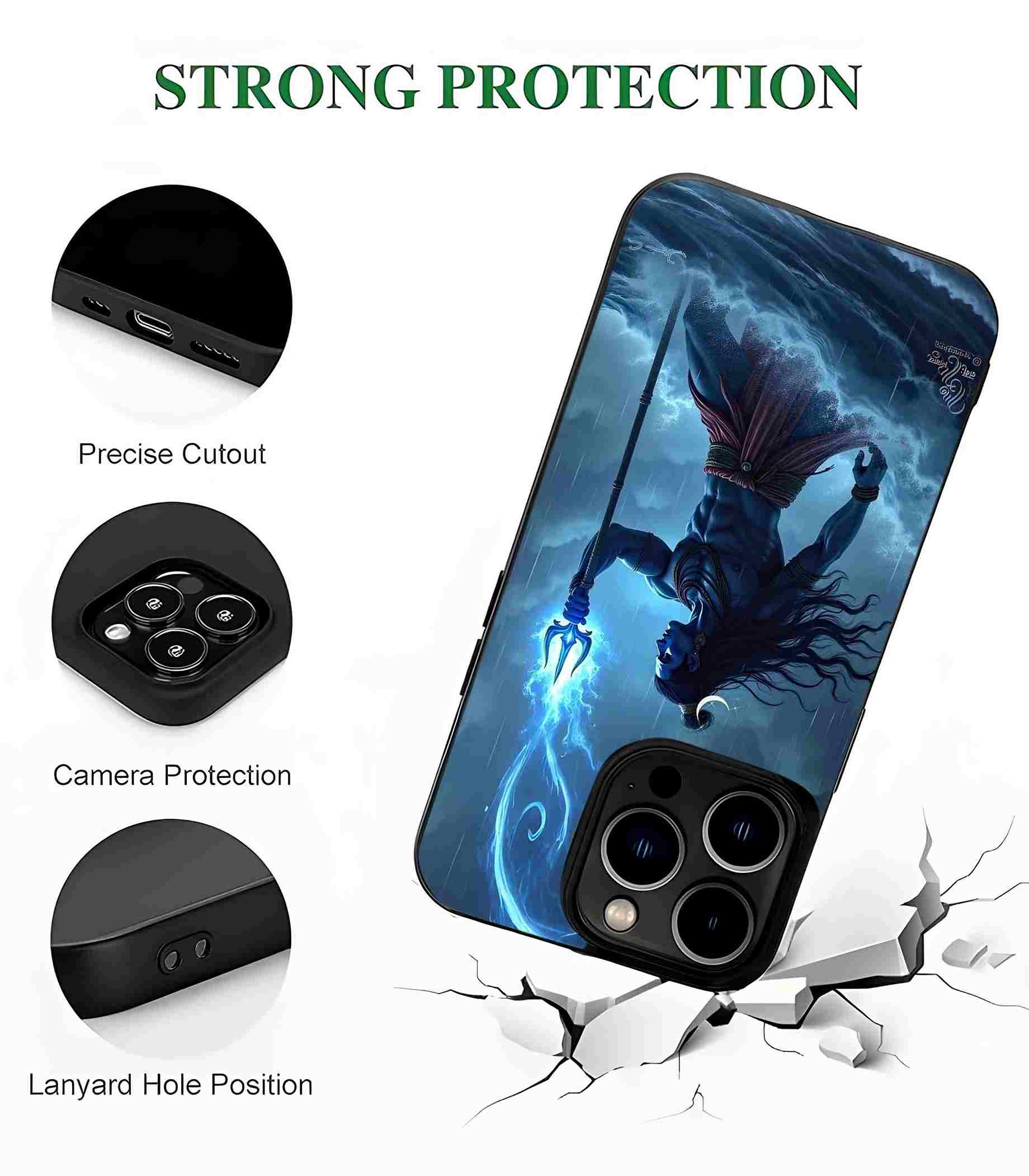 Lord Mahadev in Ocean 2D Rubber Mobile Back Cover Lord Mahadev in Ocean 2D Rubber Mobile Back Cover