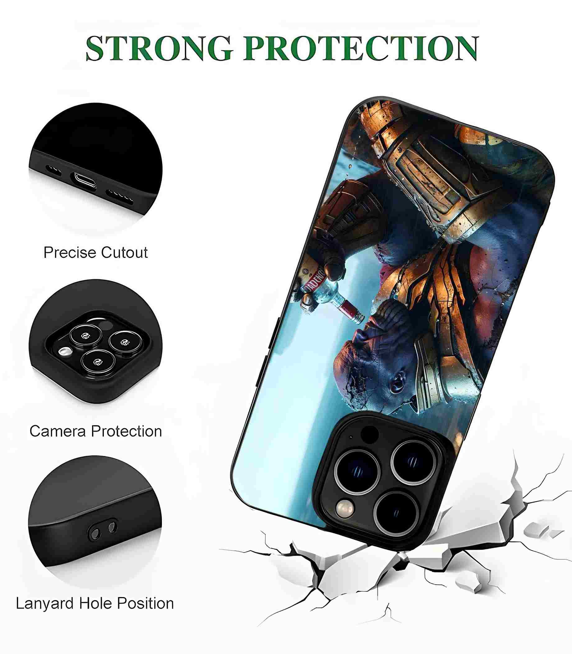 Thanos in Peace 2D Rubber Mobile Back Cover