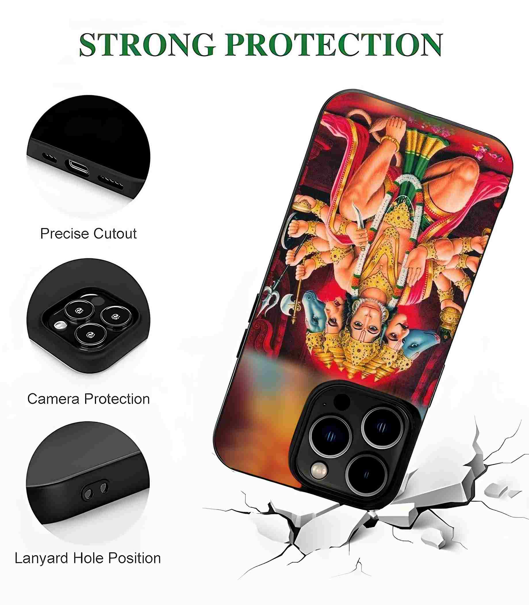 Panchmukhi Hanumanji 2D Rubber Mobile Back Cover