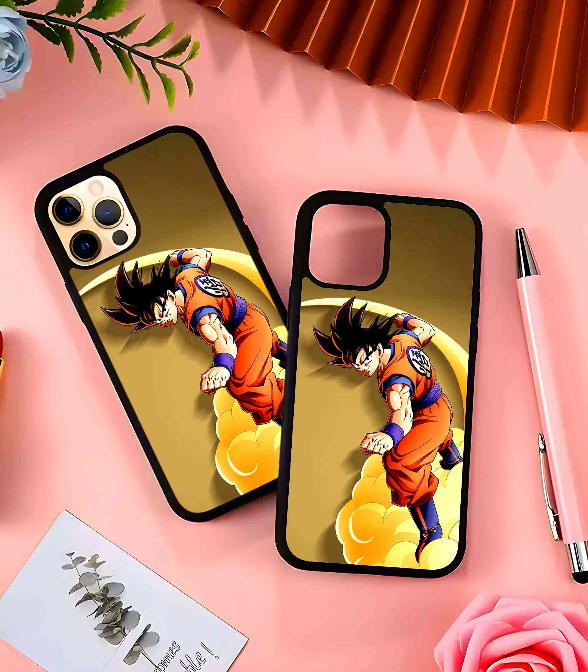 Goku Surfing 2D Rubber Mobile Back Cover Goku Surfing 2D Rubber Mobile Back Cover