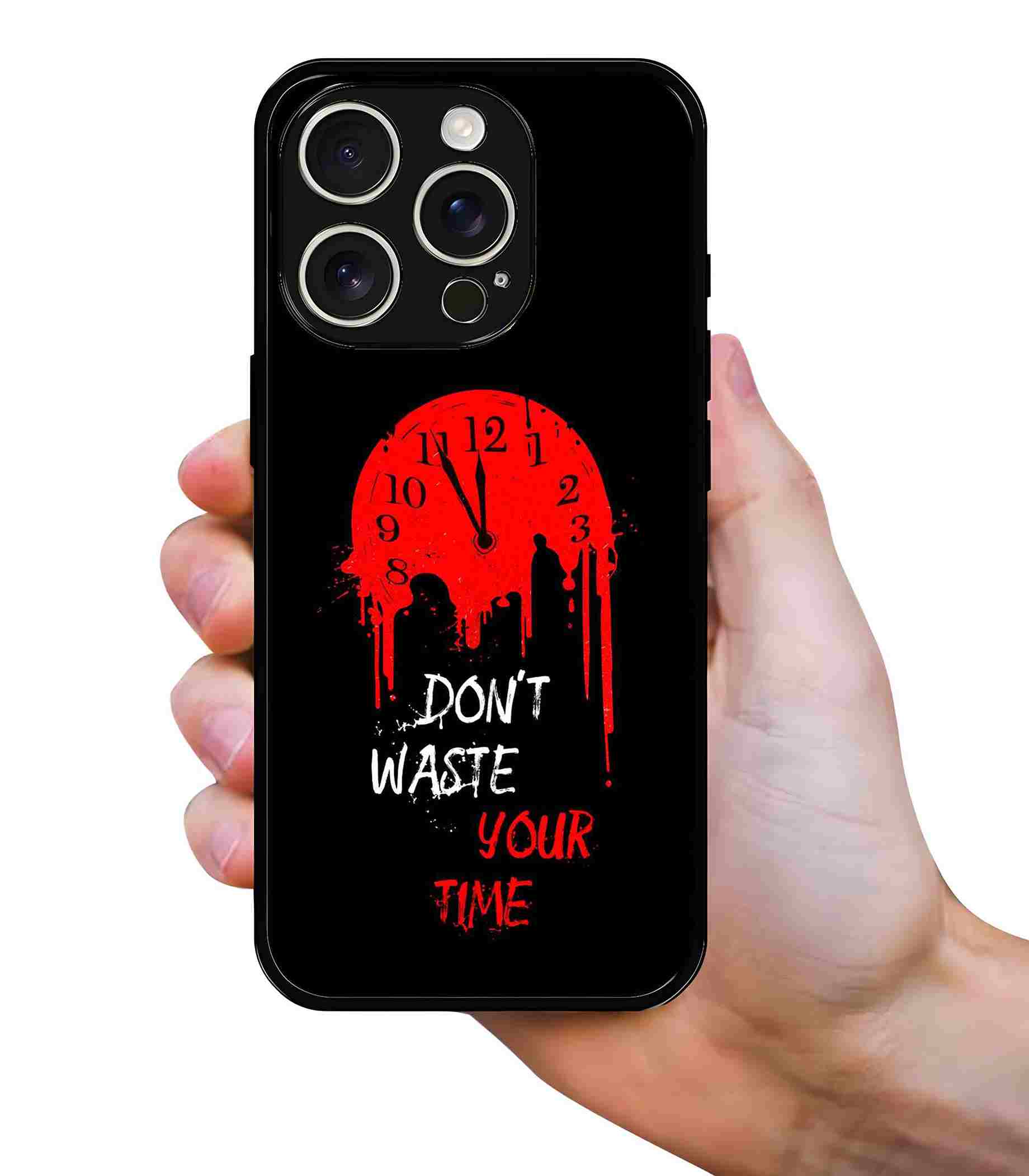 Don't Waste your Time 2D Rubber Mobile Back Cover Don't Waste your Time 2D Rubber Mobile Back Cover