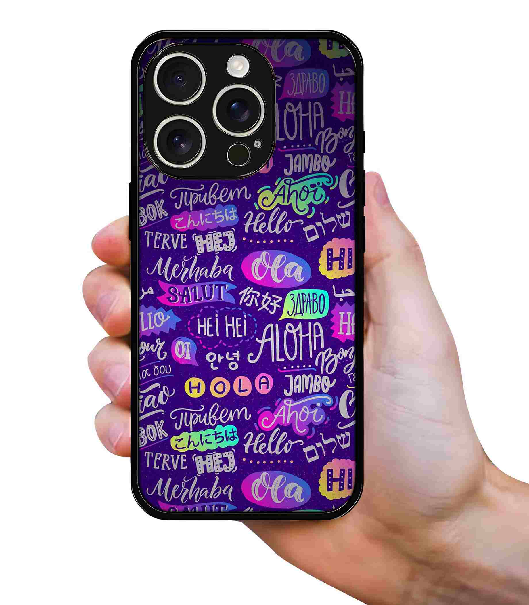 Hello 2D Rubber Mobile Back Cover Hello 2D Rubber Mobile Back Cover