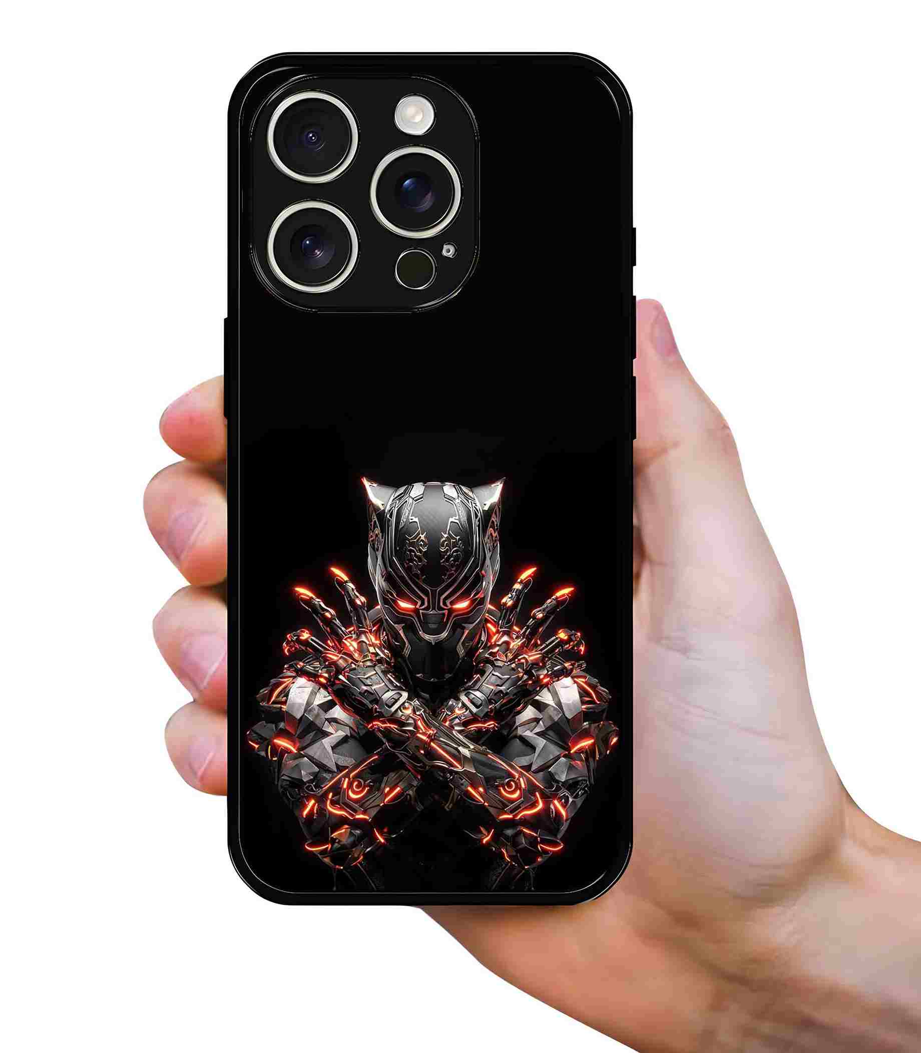 Black panther Reborn 2D Rubber Mobile Back Cover