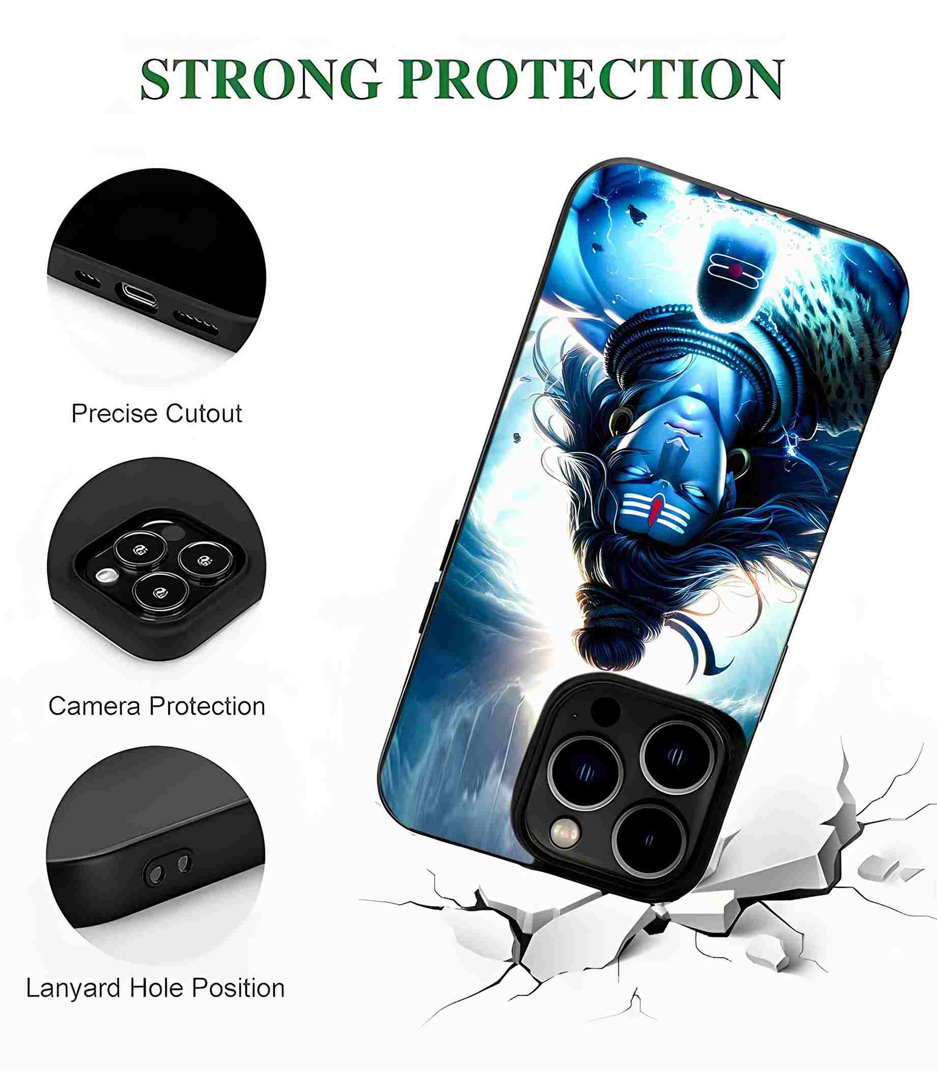 Shiv Bhagvan 2D Rubber Mobile Back Cover Shiv Bhagvan 2D Rubber Mobile Back Cover