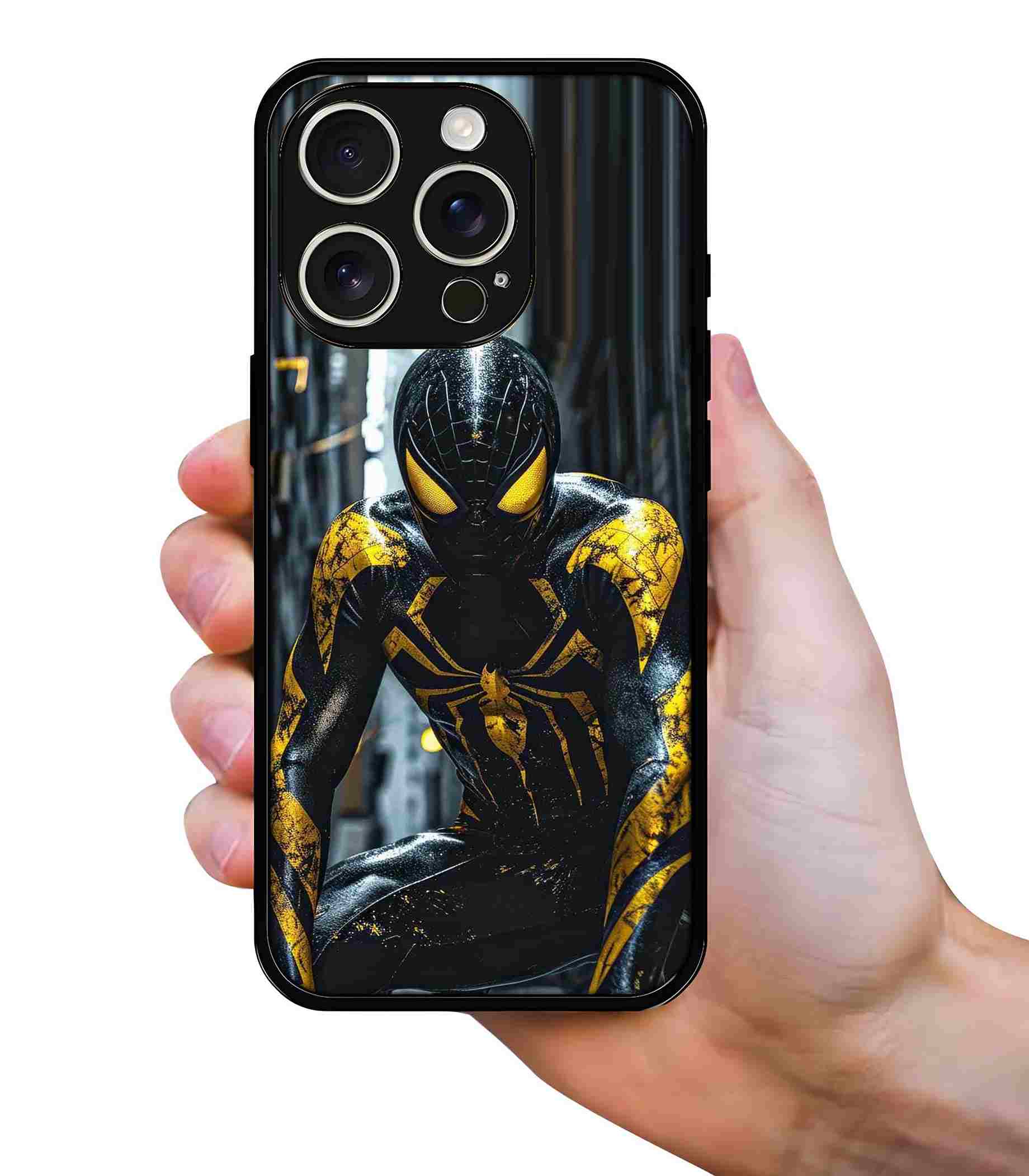 Black Spidey 2D Rubber Mobile Back Cover Black Spidey 2D Rubber Mobile Back Cover