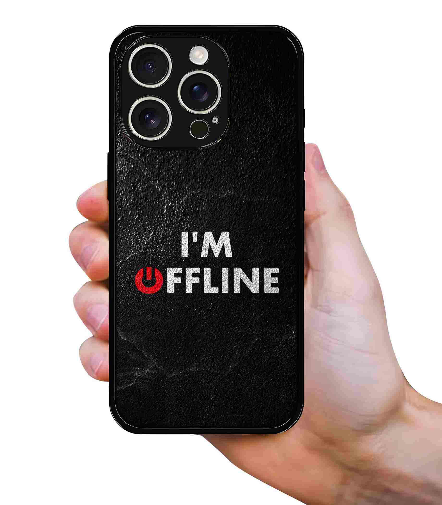 I am Offline 2D Rubber Mobile Back Cover I am Offline 2D Rubber Mobile Back Cover