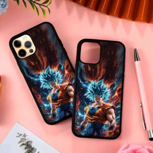 Goku Ultra Powers 2D Rubber Mobile Back Cover