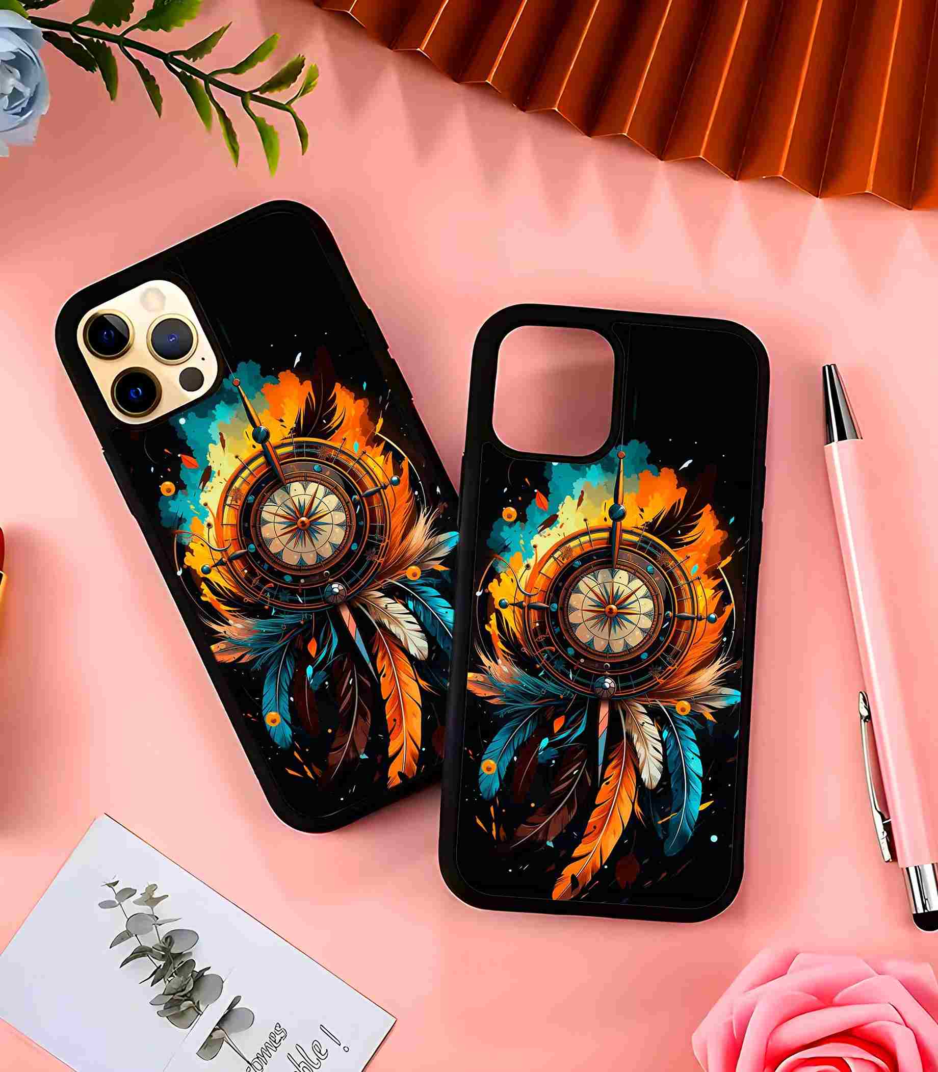 Dreamcatcher Compass 2D Rubber Mobile Back Cover Dreamcatcher Compass 2D Rubber Mobile Back Cover