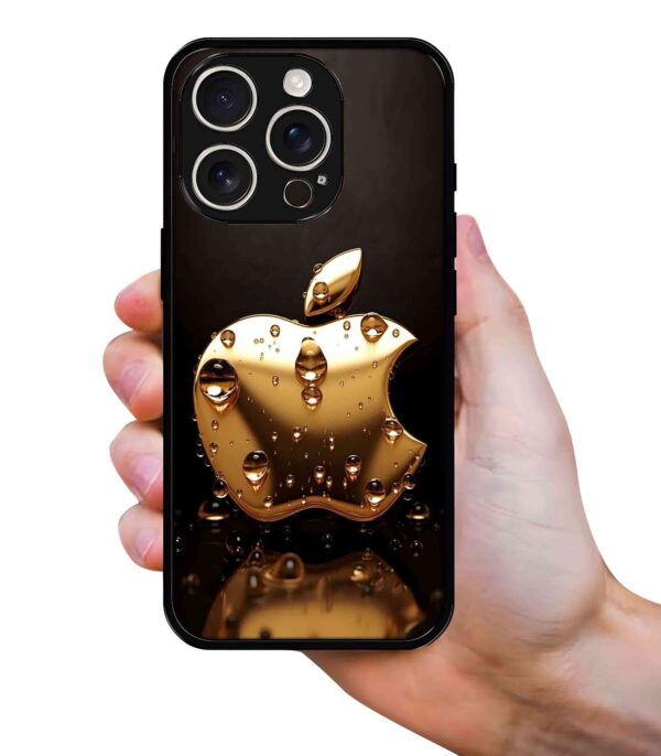 Apple Gold 2D Rubber Mobile Back Cover