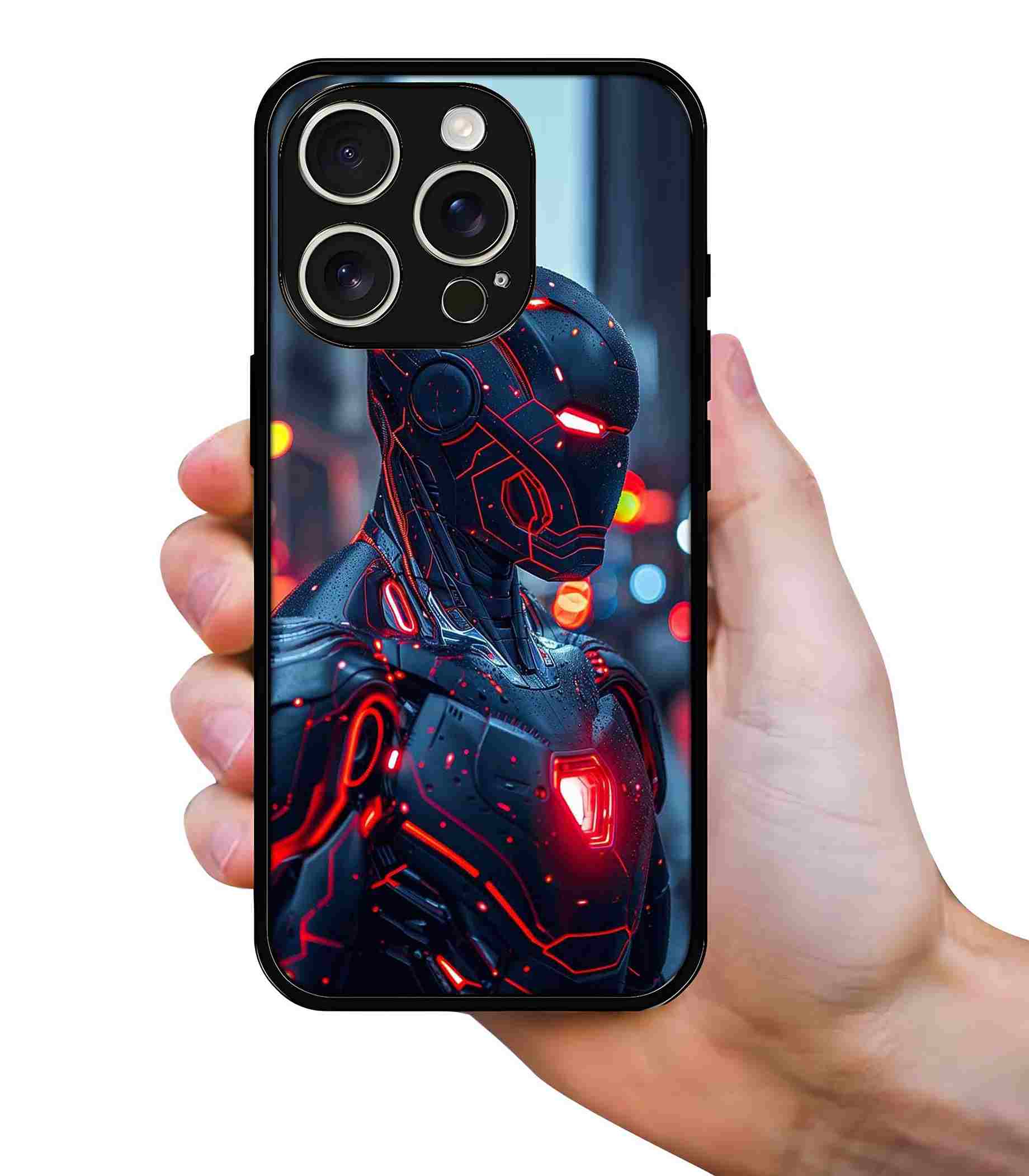 Iron Man Black Armor 2D Rubber Mobile Back Cover