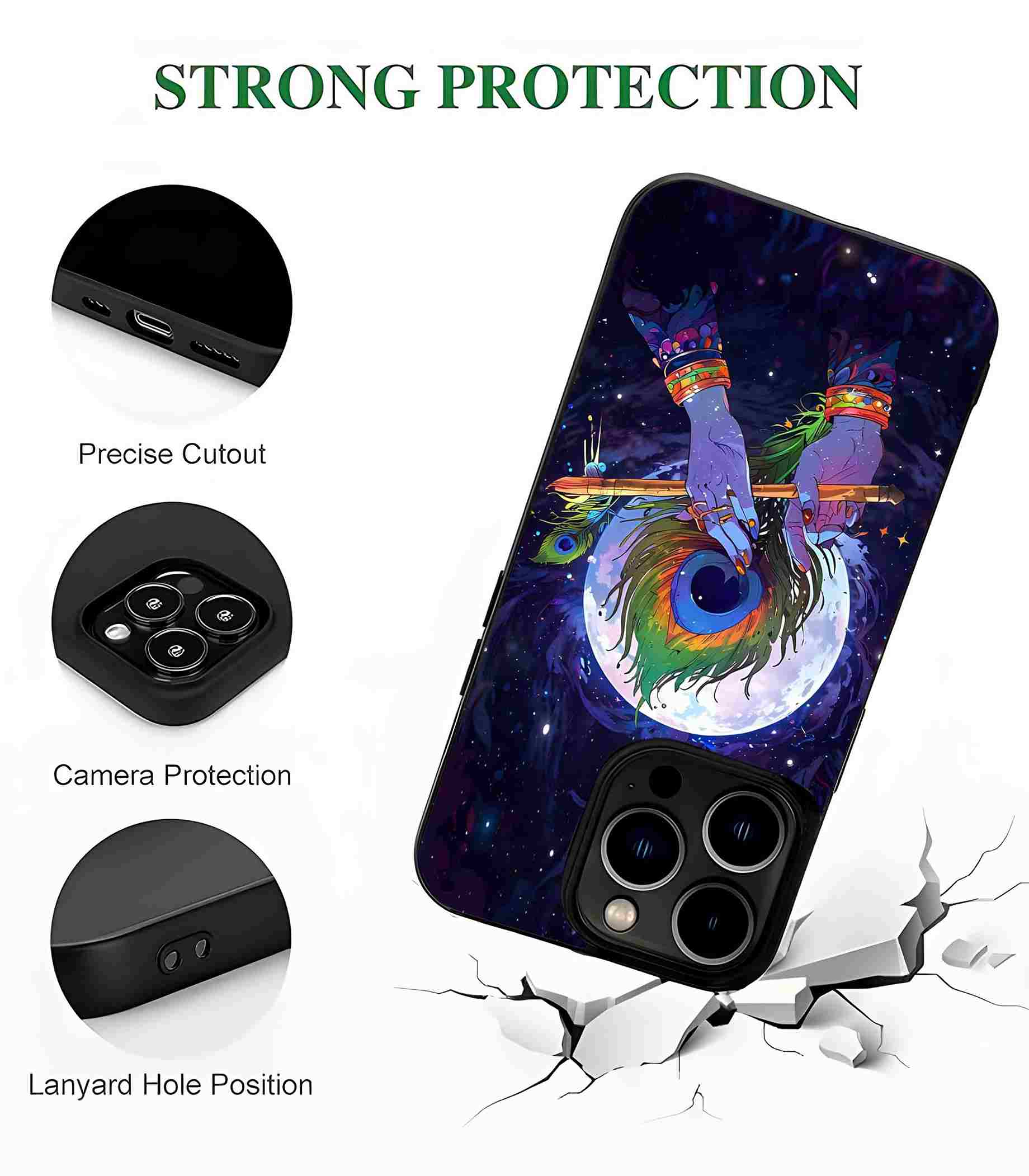 Shree Krishna Art 2D Rubber Mobile Back Cover Shree Krishna Art 2D Rubber Mobile Back Cover