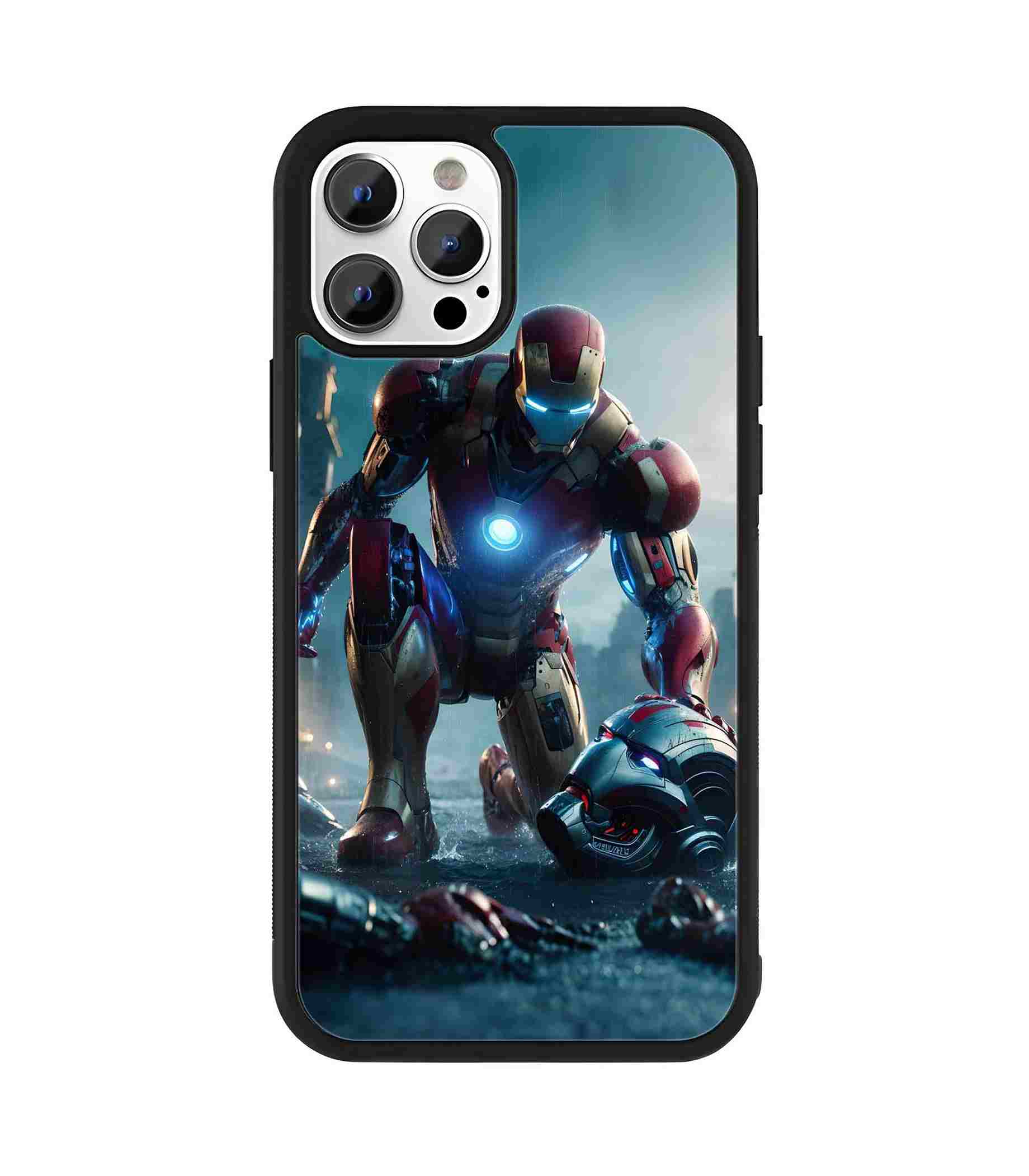 Iron Man Defeated Ultron 2D Rubber Mobile Back Cover