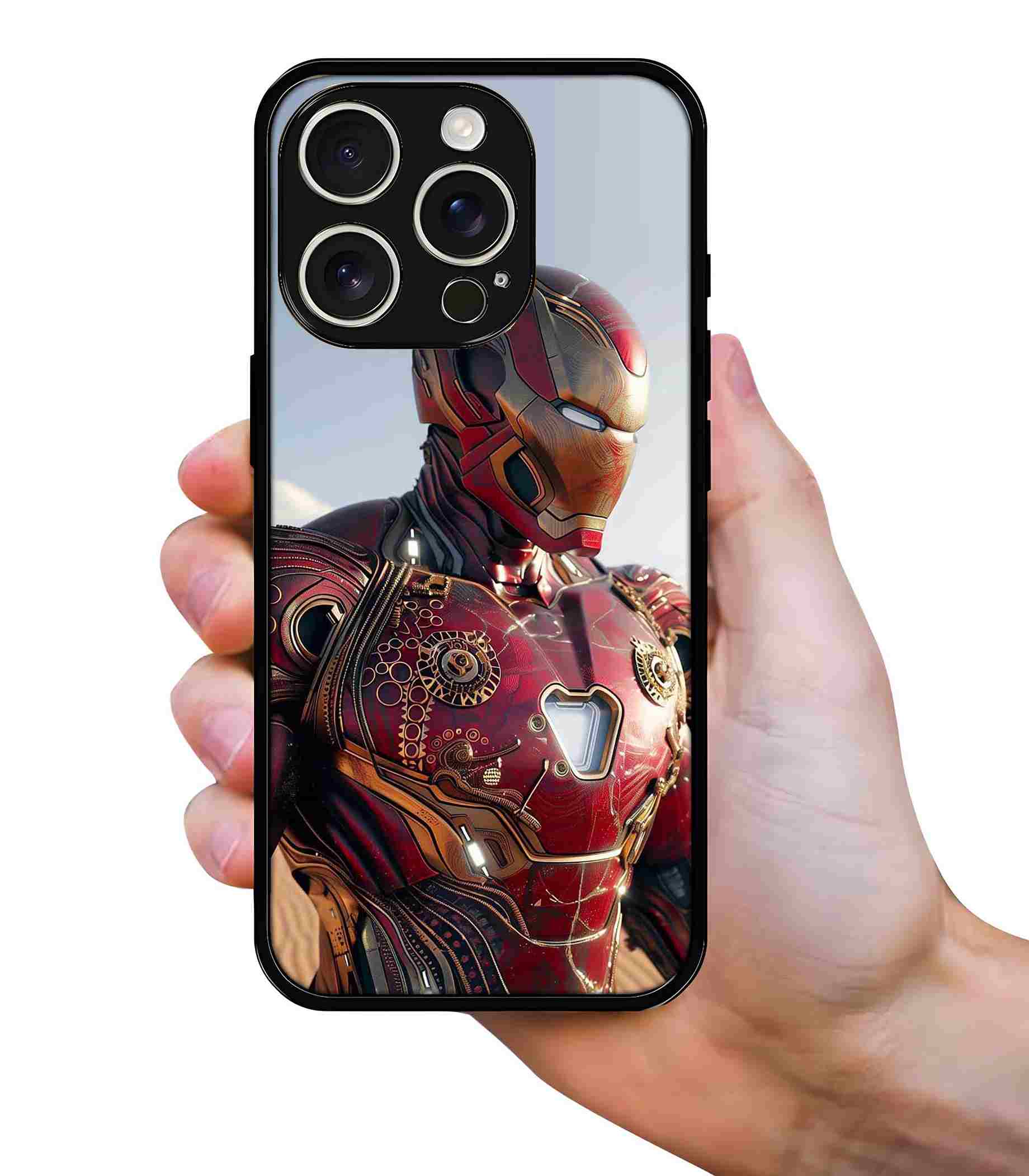 Iron Man Retro Armor 2D Rubber Mobile Back Cover Iron Man Retro Armor 2D Rubber Mobile Back Cover