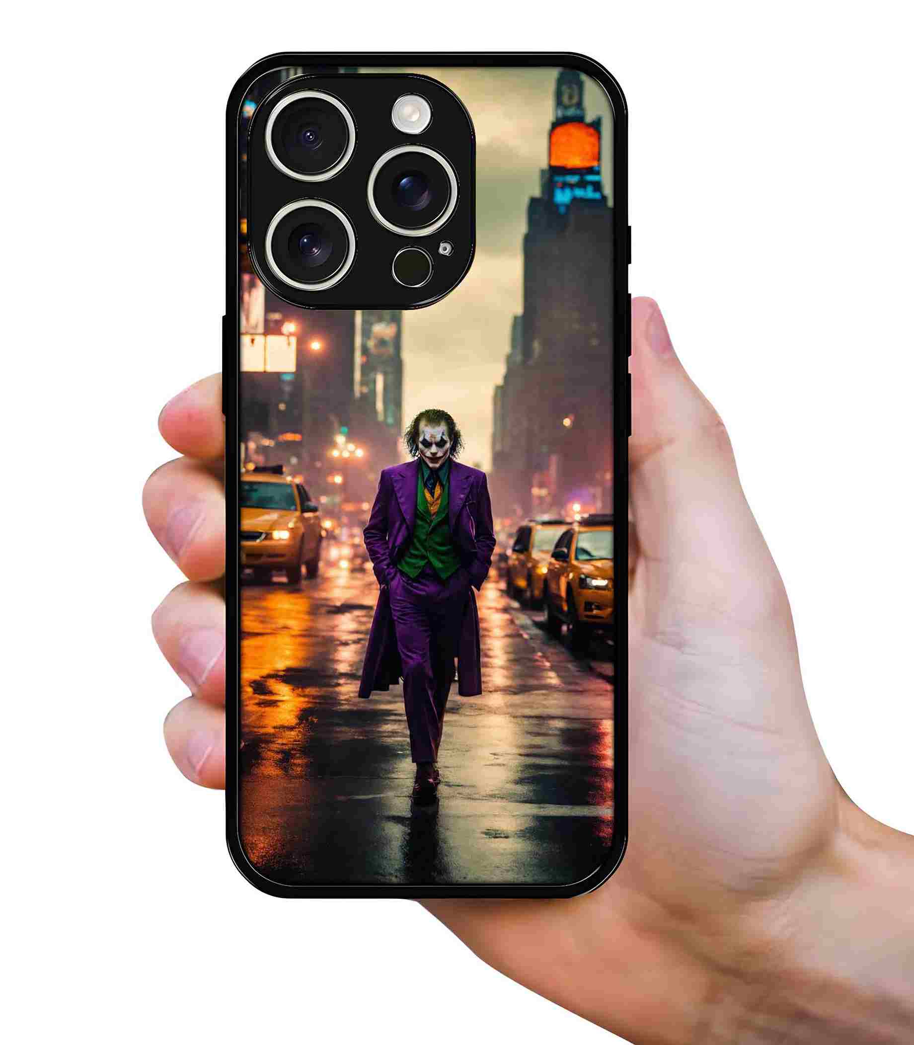 Joker in City 2D Rubber Mobile Back Cover Joker in City 2D Rubber Mobile Back Cover