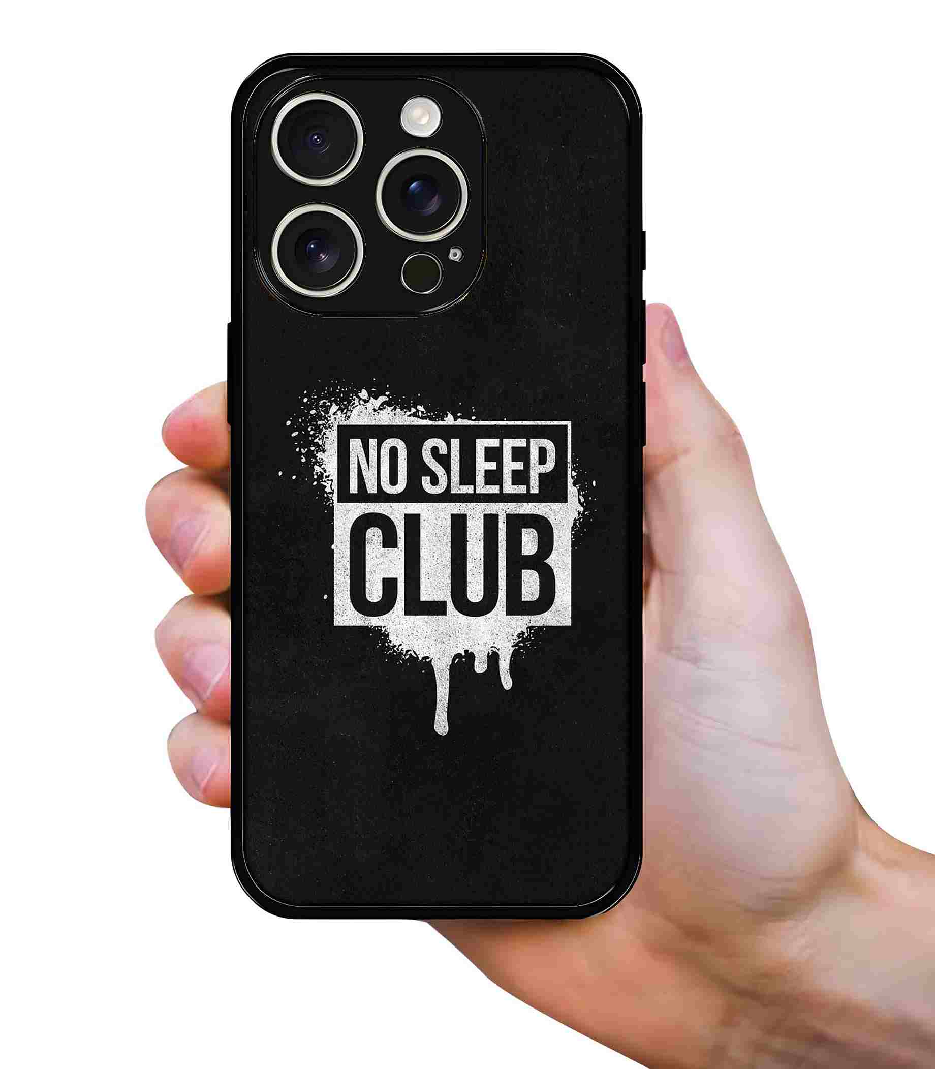 No Sleep Club 2D Rubber Mobile Back Cover