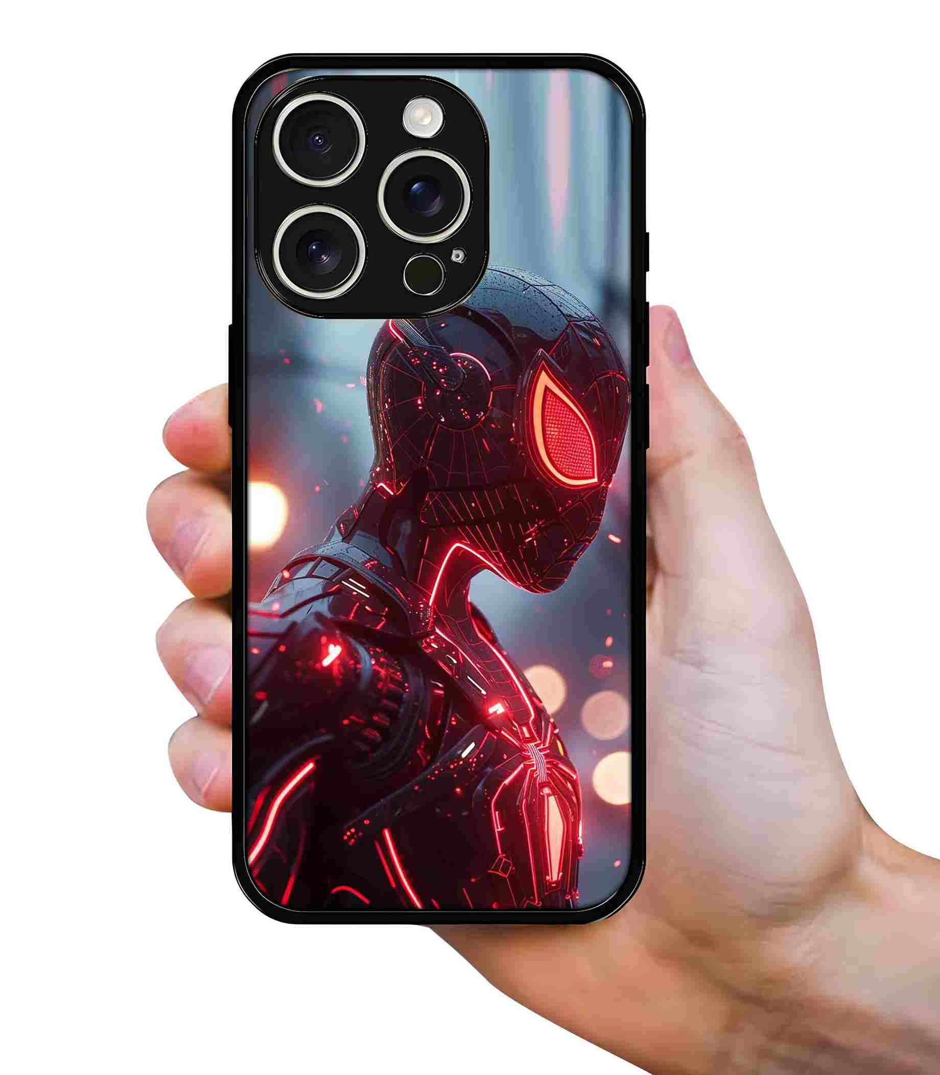Neon Spidey 2D Rubber Mobile Back Cover