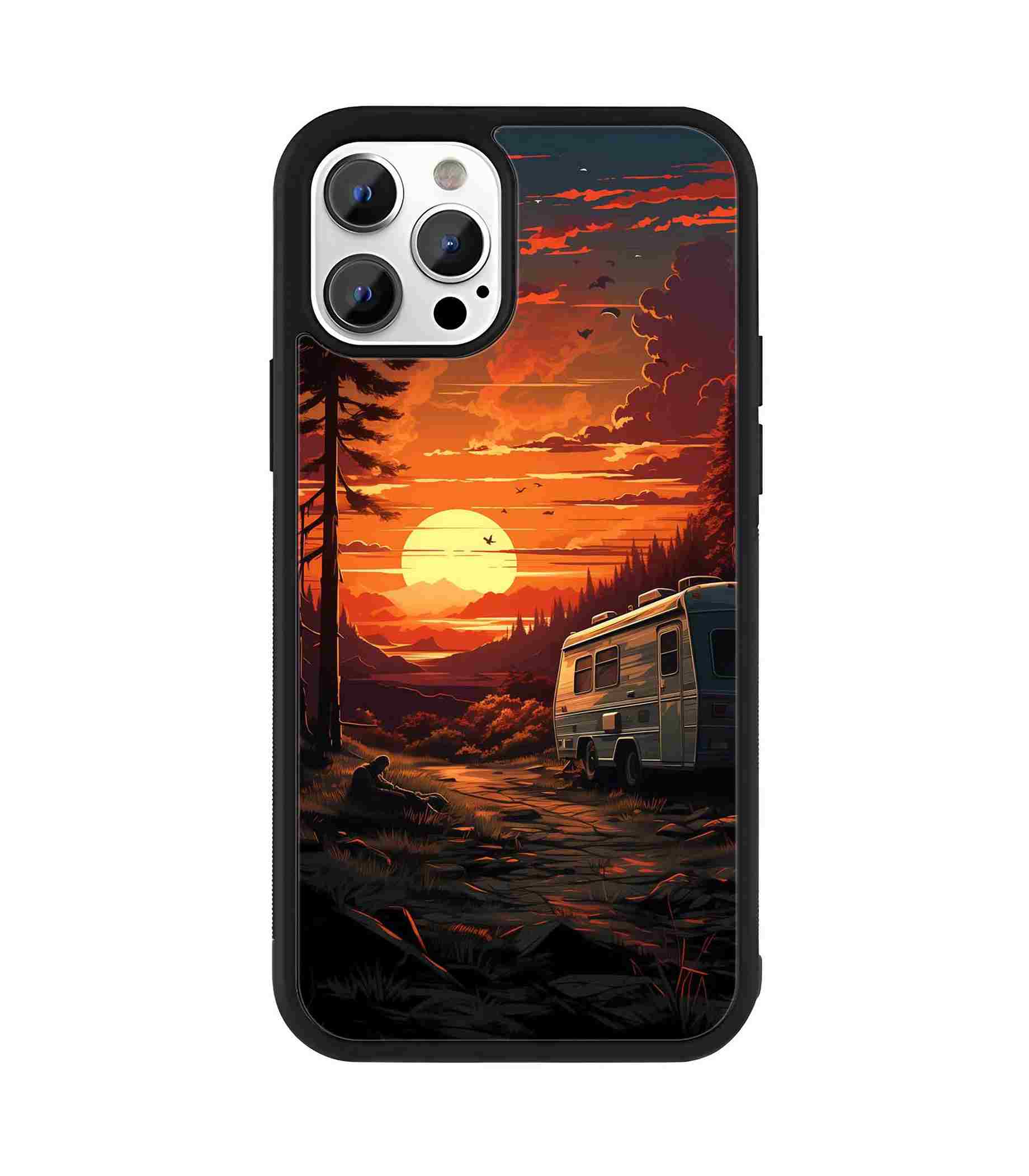 Sunset Camper 2D Rubber Mobile Back Cover