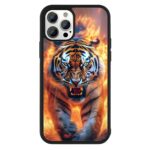 Tiger on Fire 2D Rubber Mobile Back Cover