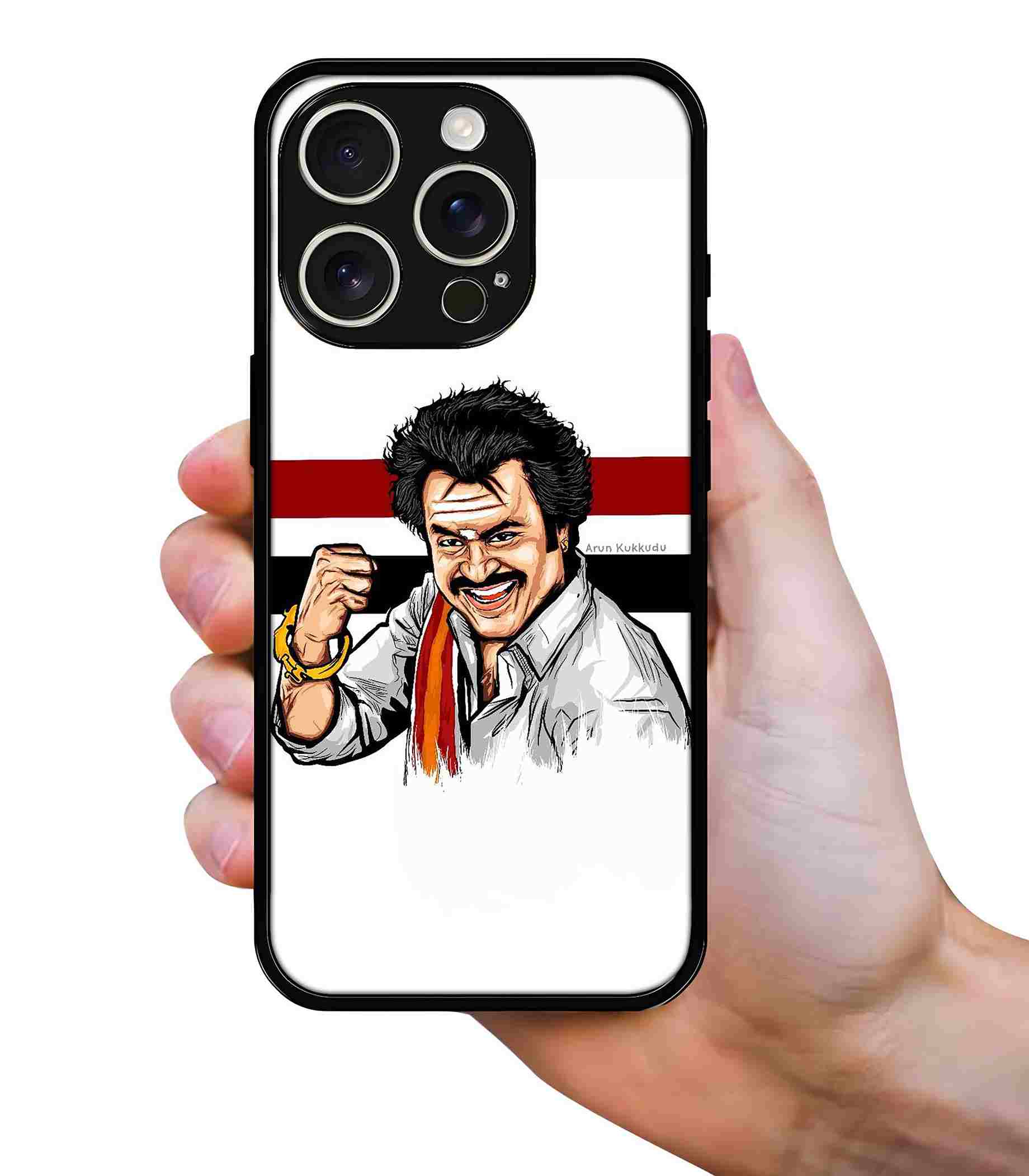 Rajinikanth illustration art 2D Rubber Mobile Back Cover Rajinikanth illustration art 2D Rubber Mobile Back Cover