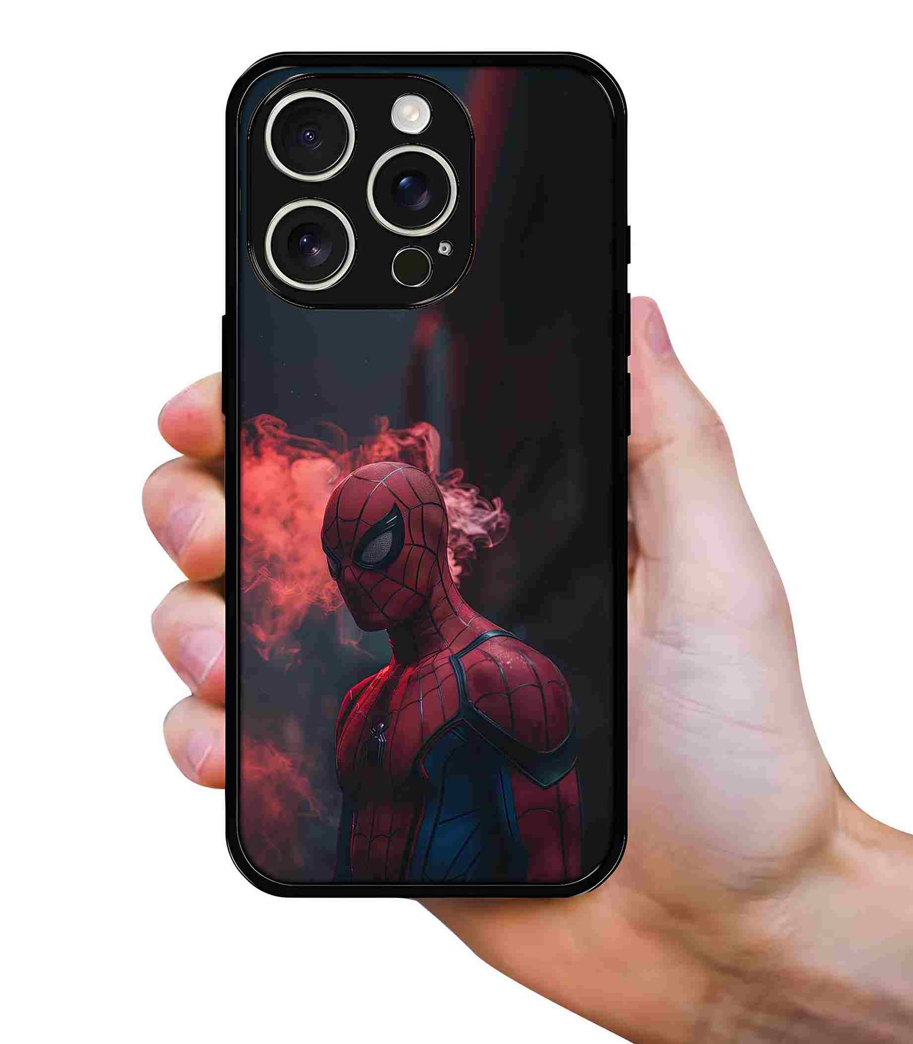 Shadows of spiderman 2D Rubber Mobile Back Cover