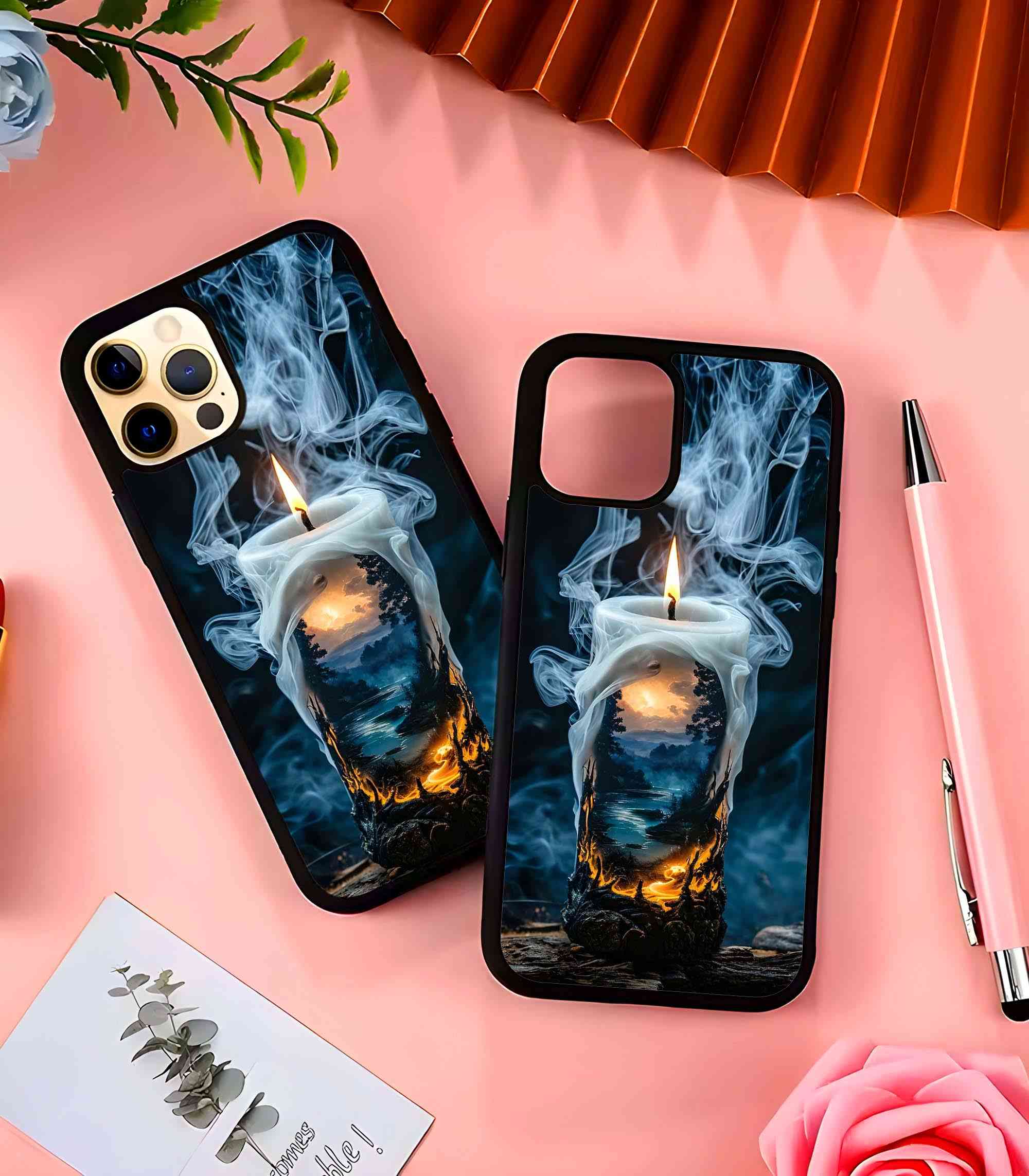 Crystal Candle 2D Rubber Mobile Back Cover