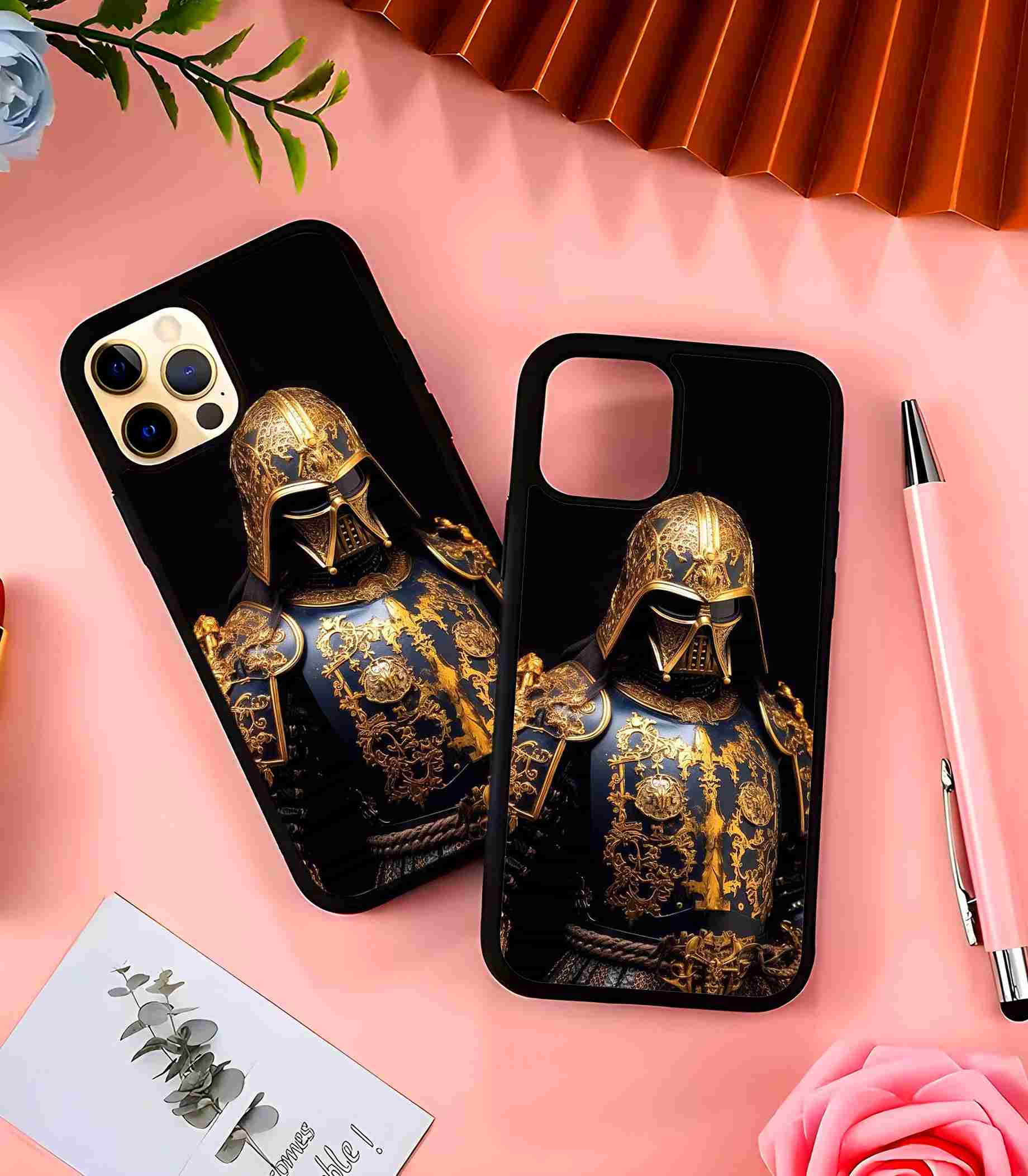 Golden Armor Vader 2D Rubber Mobile Back Cover